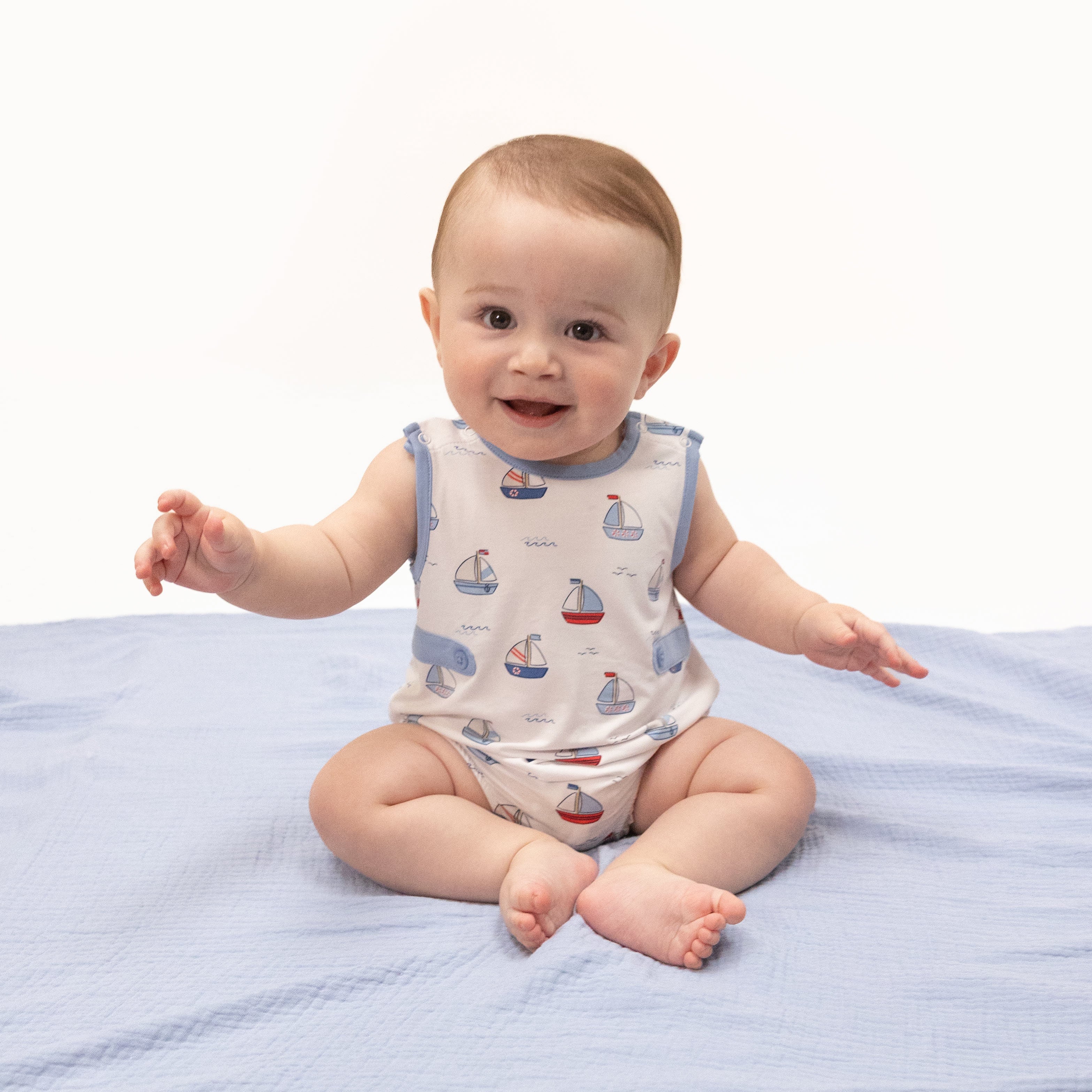 Bubbly Sailboats Blue - Bubble