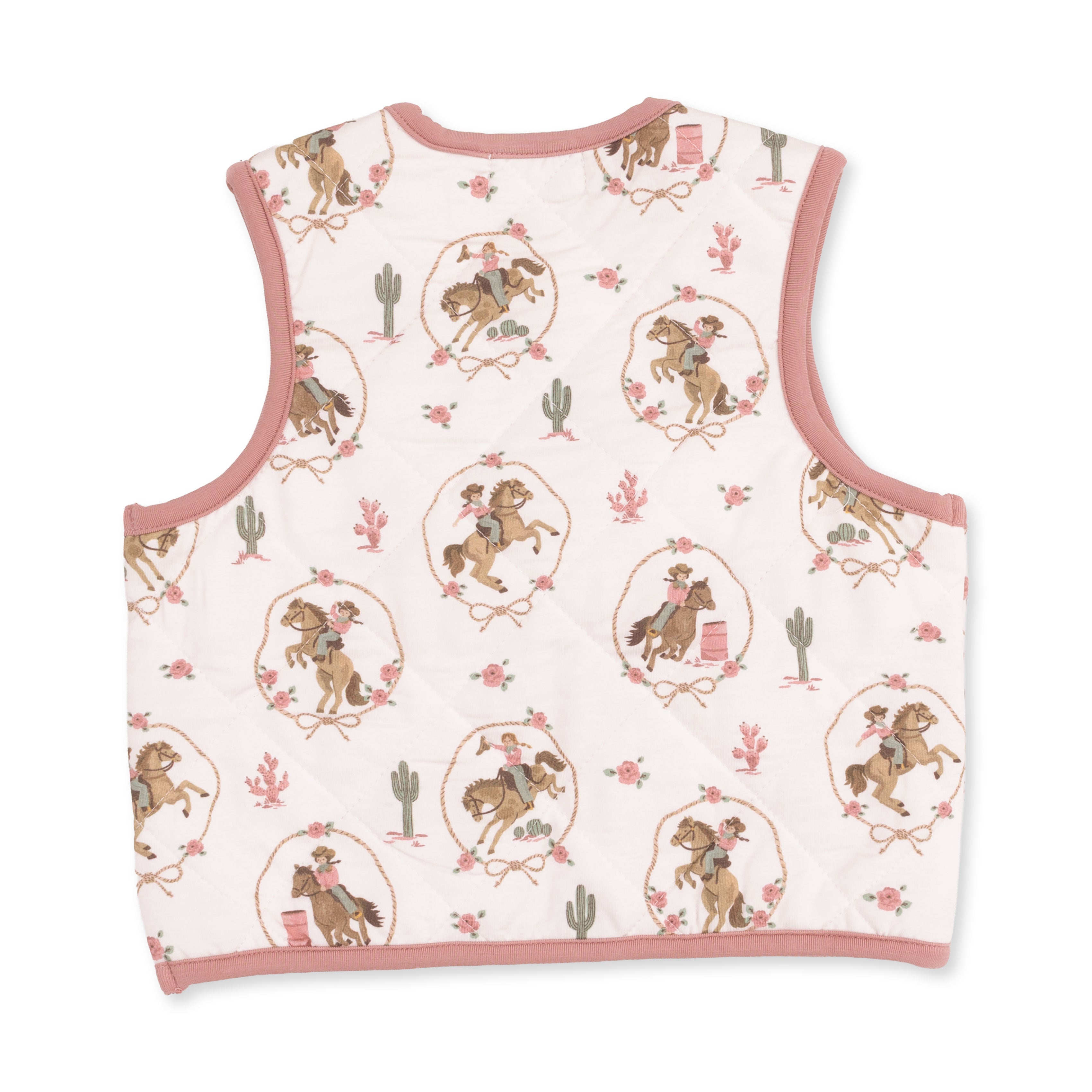 Cowgirl Cameos - Quilted Vest With Heart Pockets