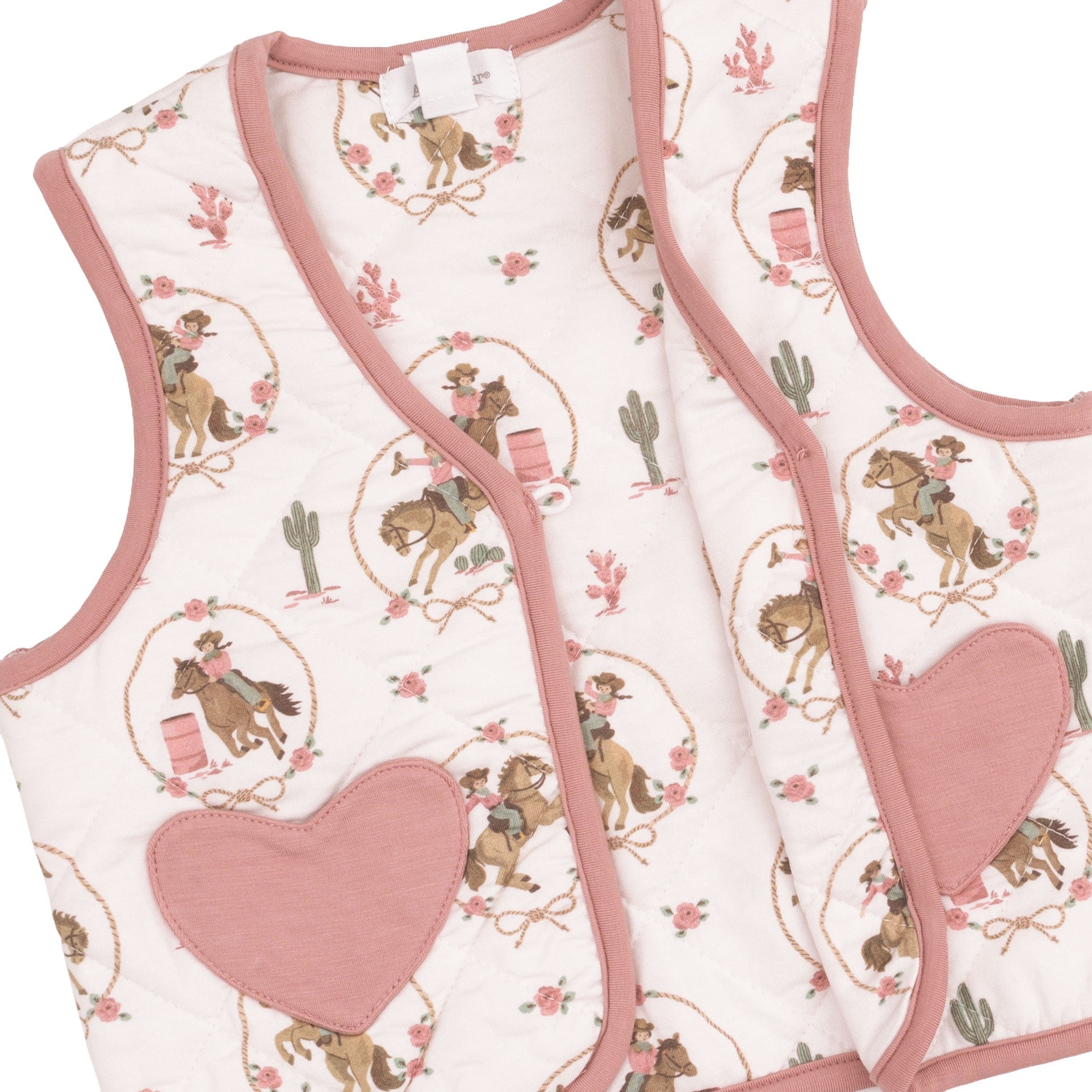 Cowgirl Cameos - Quilted Vest With Heart Pockets