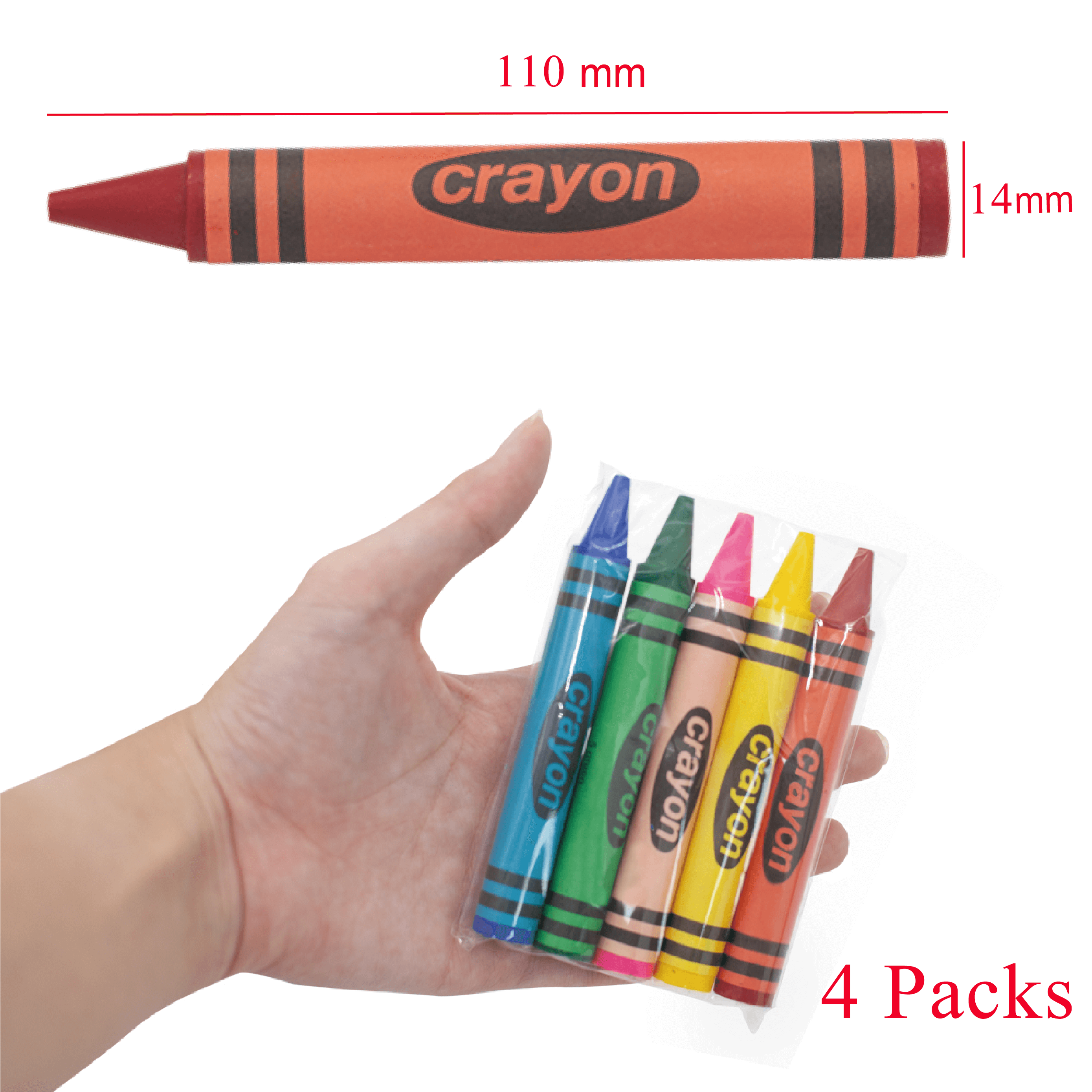 5 Color Jumbo Crayons 4 Sets