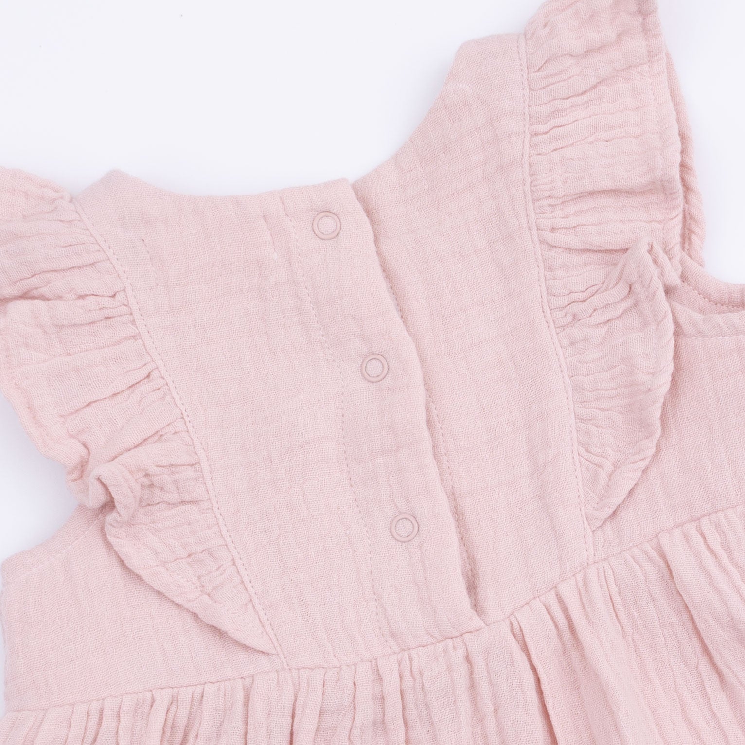 Lotus Flower Ducklings - Ruffle Sleeve Dress And Bloomer With Sunhat