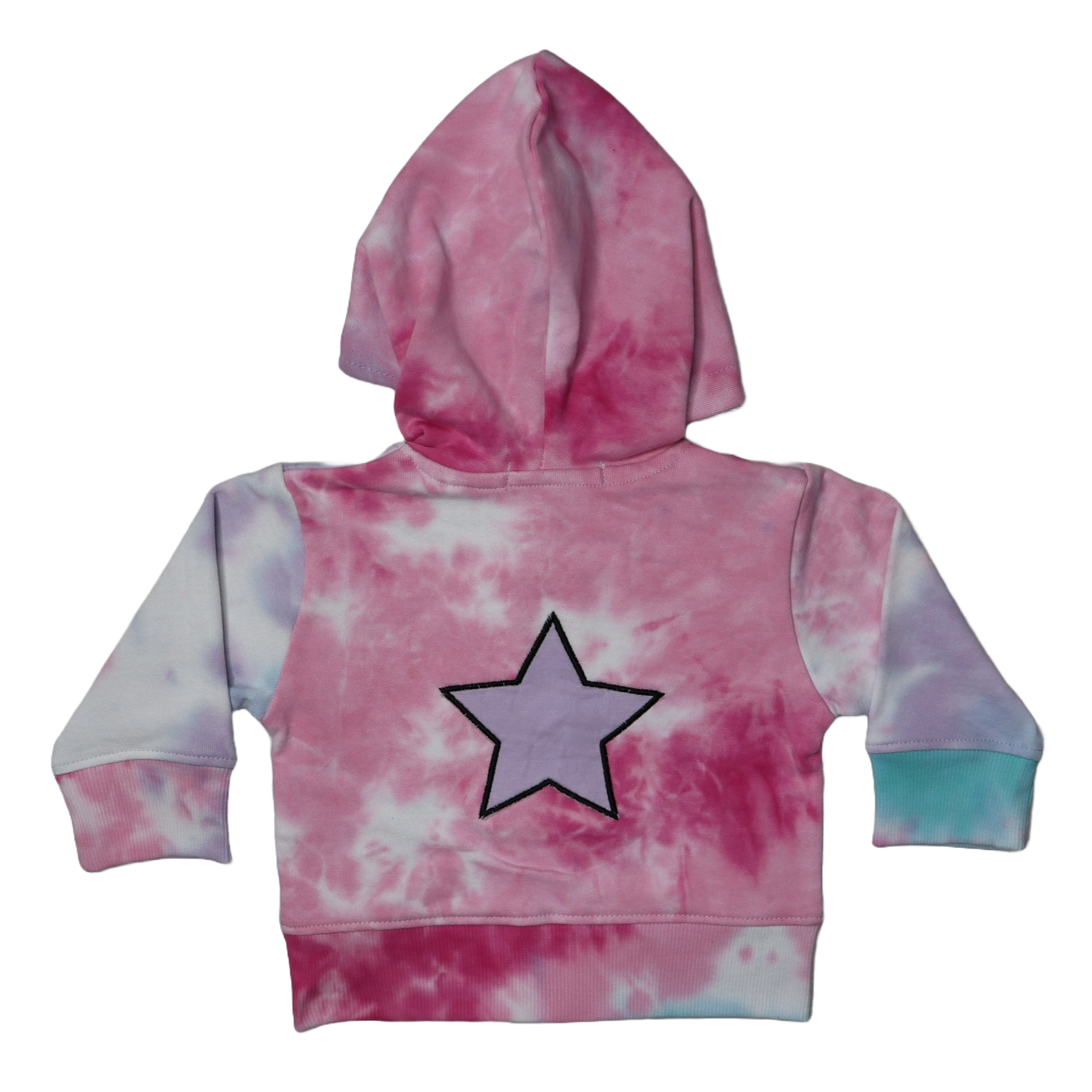 Baby Zip Hoodie - Star Tie Dye