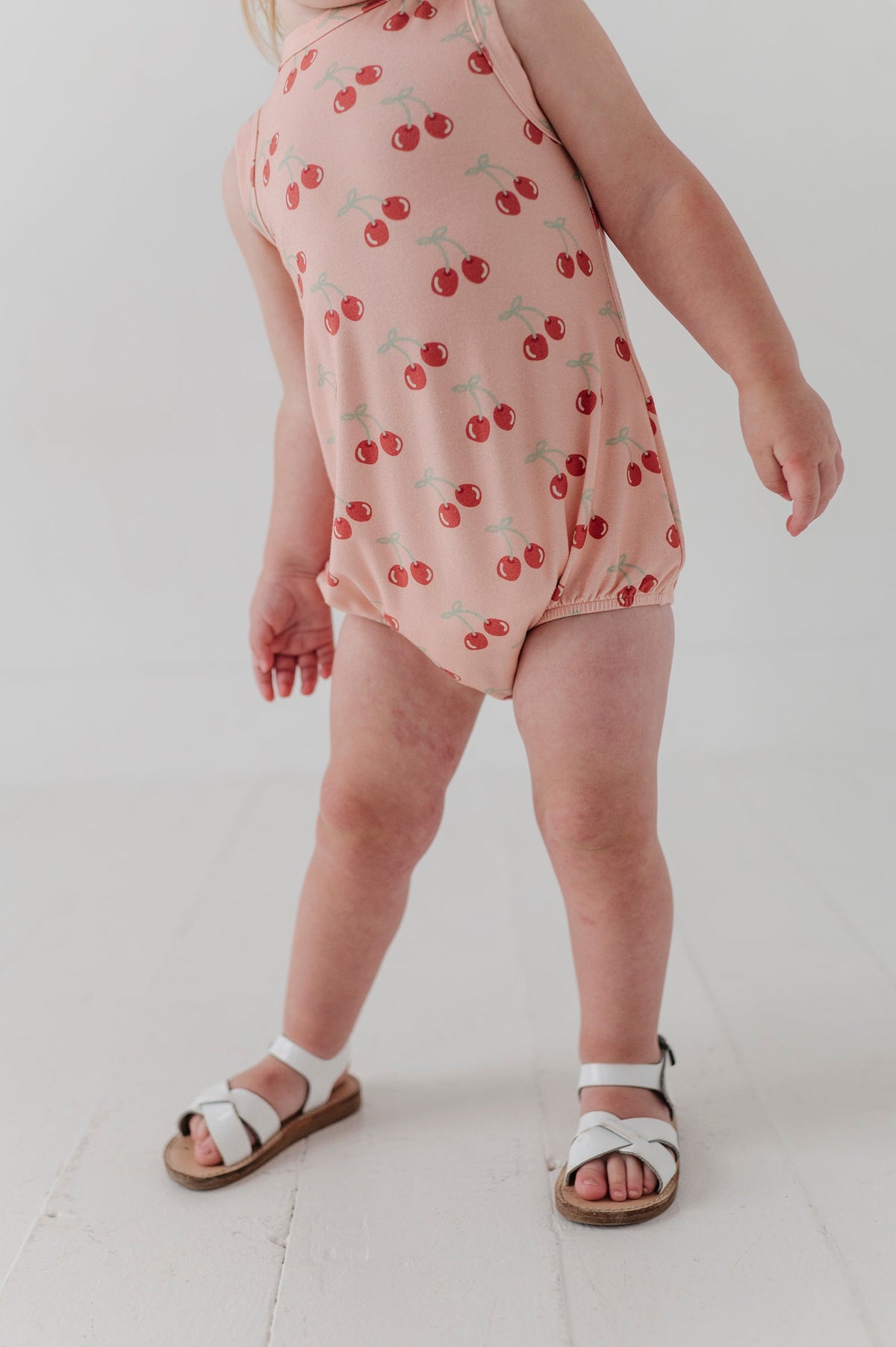 Baby Girl Bubble Bodysuit Set In Cherries
