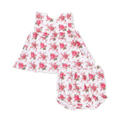 Elegant Roses - Ruffle Top And Bloomer