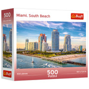 Red 500 Piece Jigsaw Puzzle - Miami, South Beach