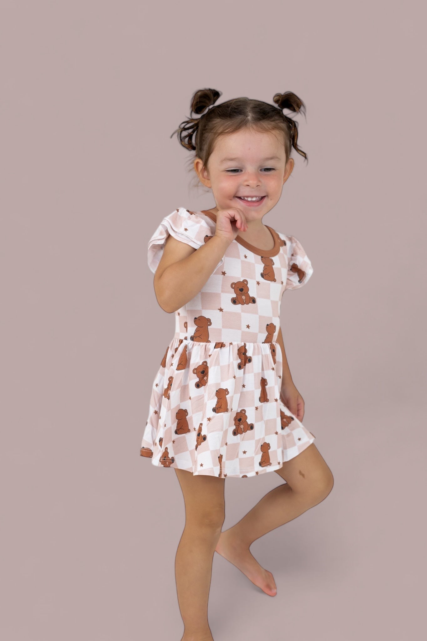 Cozy Bear Dream Cap Sleeve Bodysuit Dress