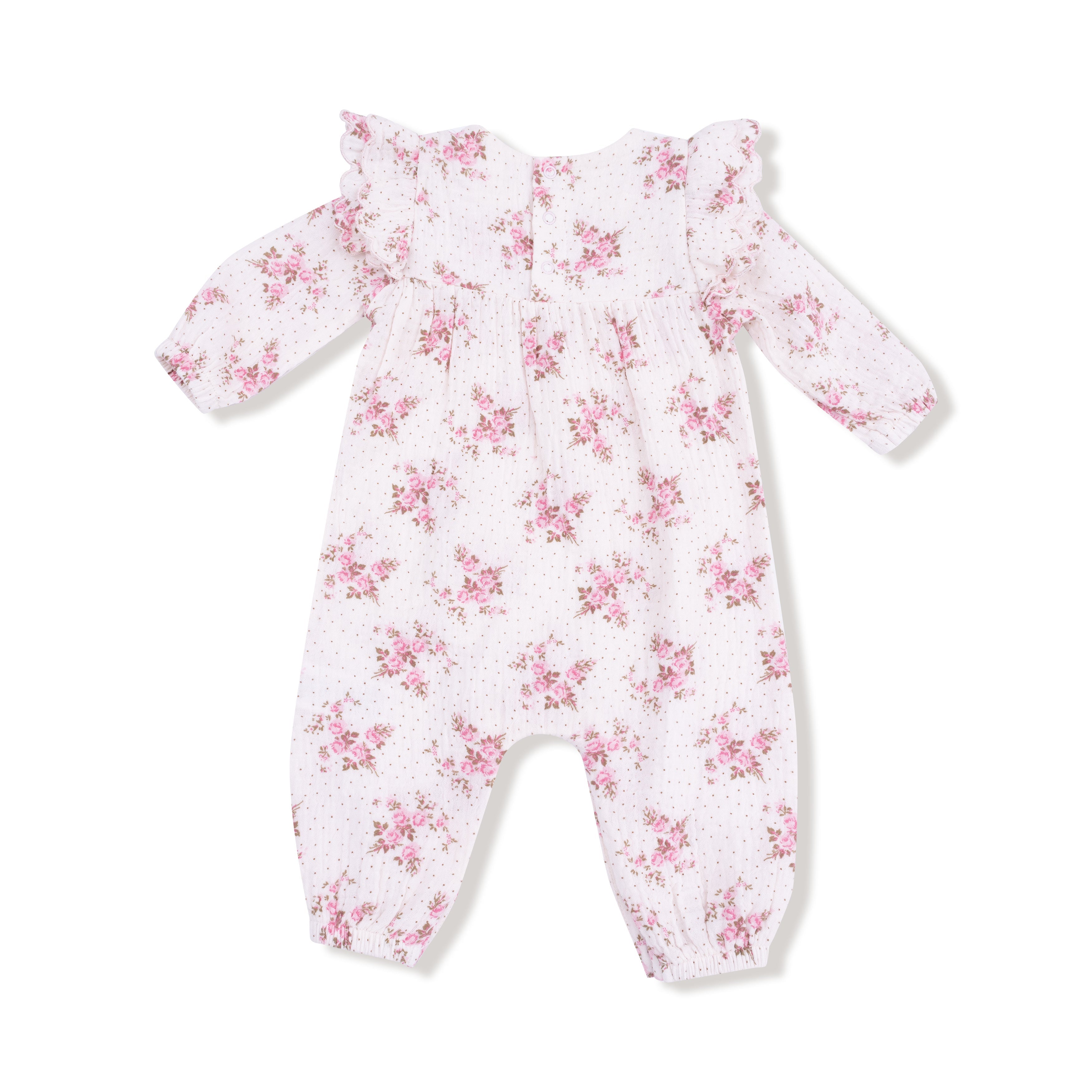 Long Sleeve Petal Ruffle Romper