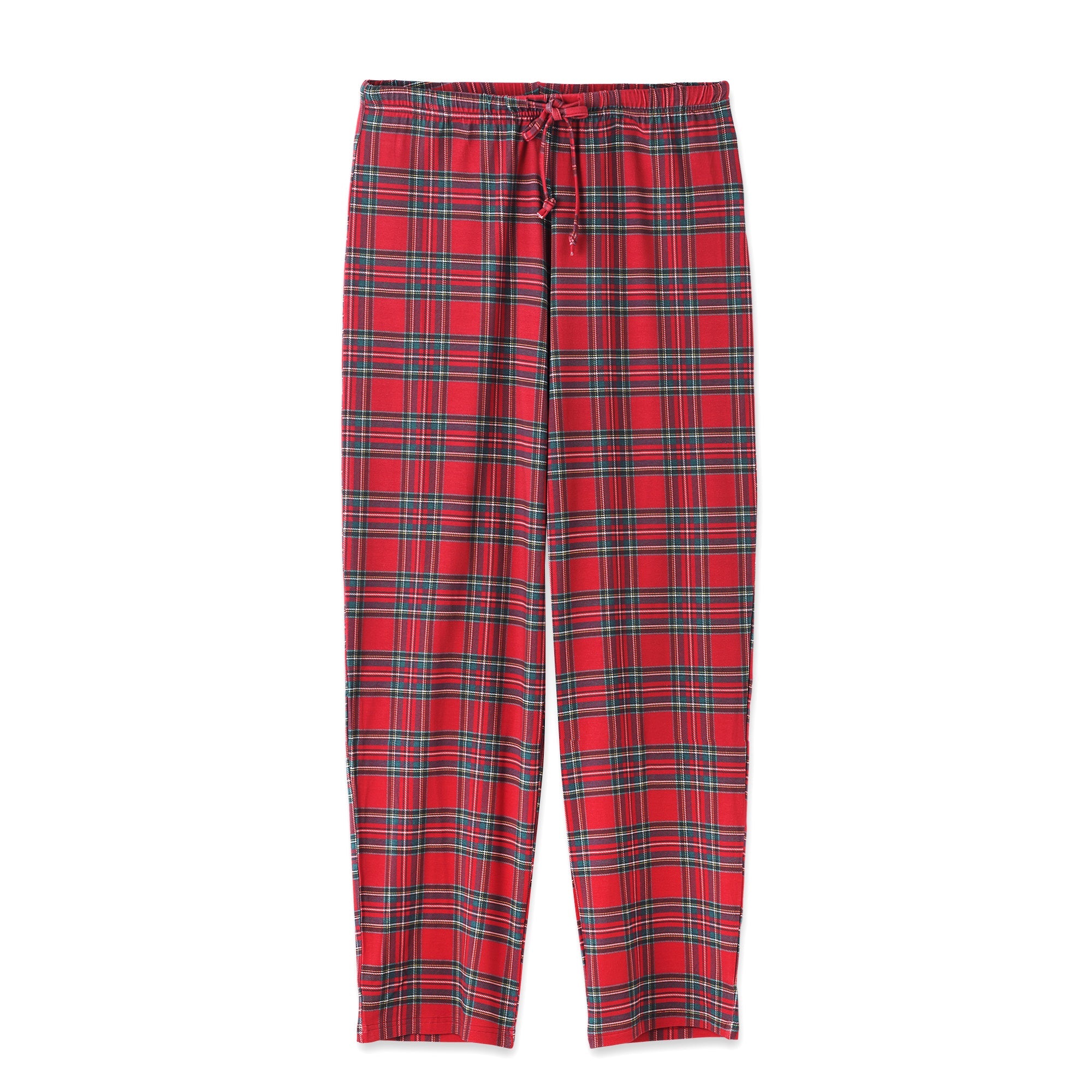 Christmas Bamboo Unisex Pajama Pants – Classic Red Tartan Plaid