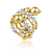 Bead Wrap Ring Two-tone