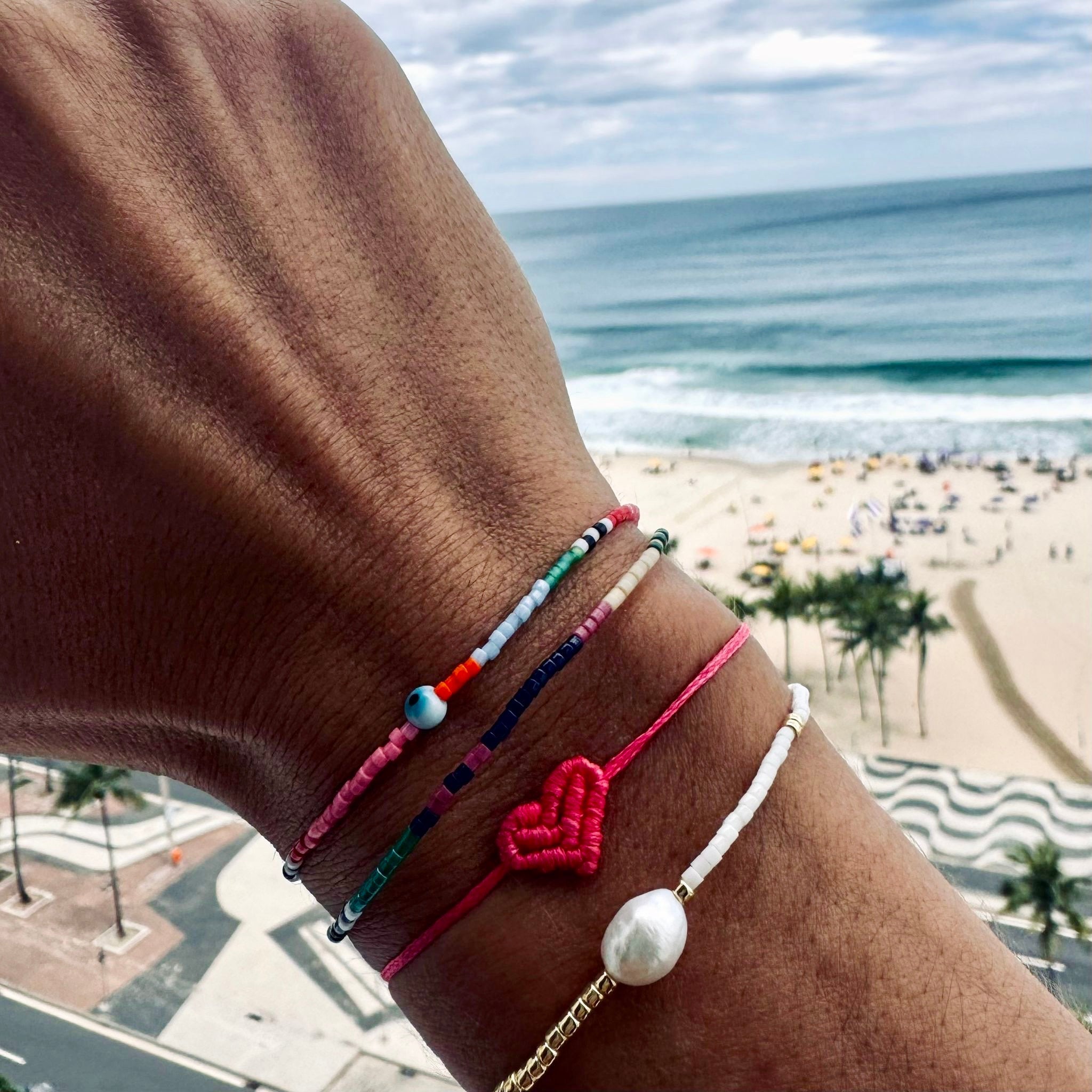 Carolyn Pearl Beaded Bracelet