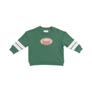 Cozy Drop Sleeve Sweatshirt With Varsity Stripes