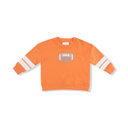 Cozy Drop Sleeve Sweatshirt With Varsity Stripes