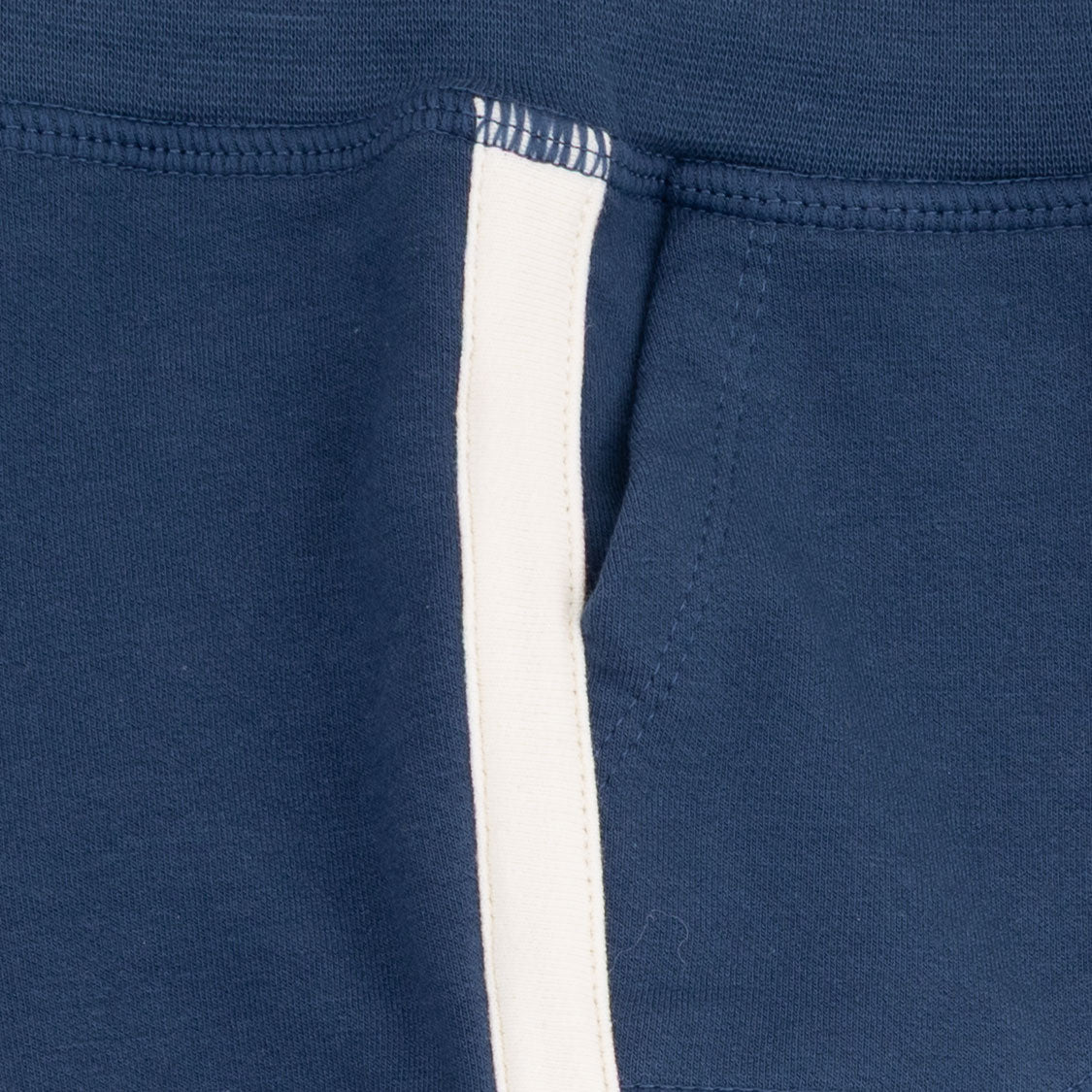 Solid Insignia Blue - Jogger Pant With Varsity Stripes