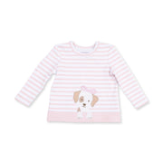 Stripe Puppy - Long Sleeve Uni Shirt