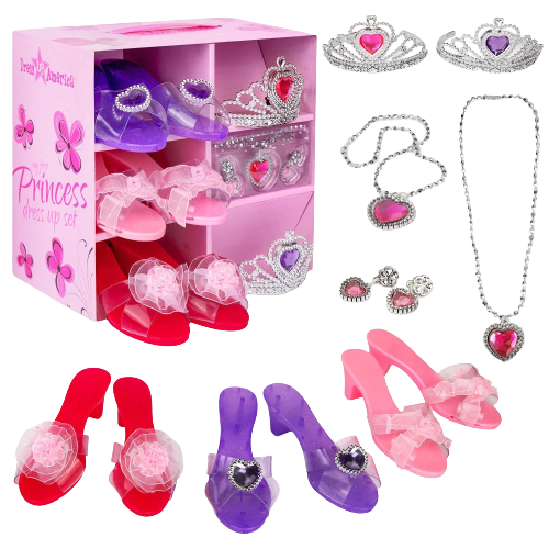 Princess Jewelry, Shoes And Tiara Set - Kids