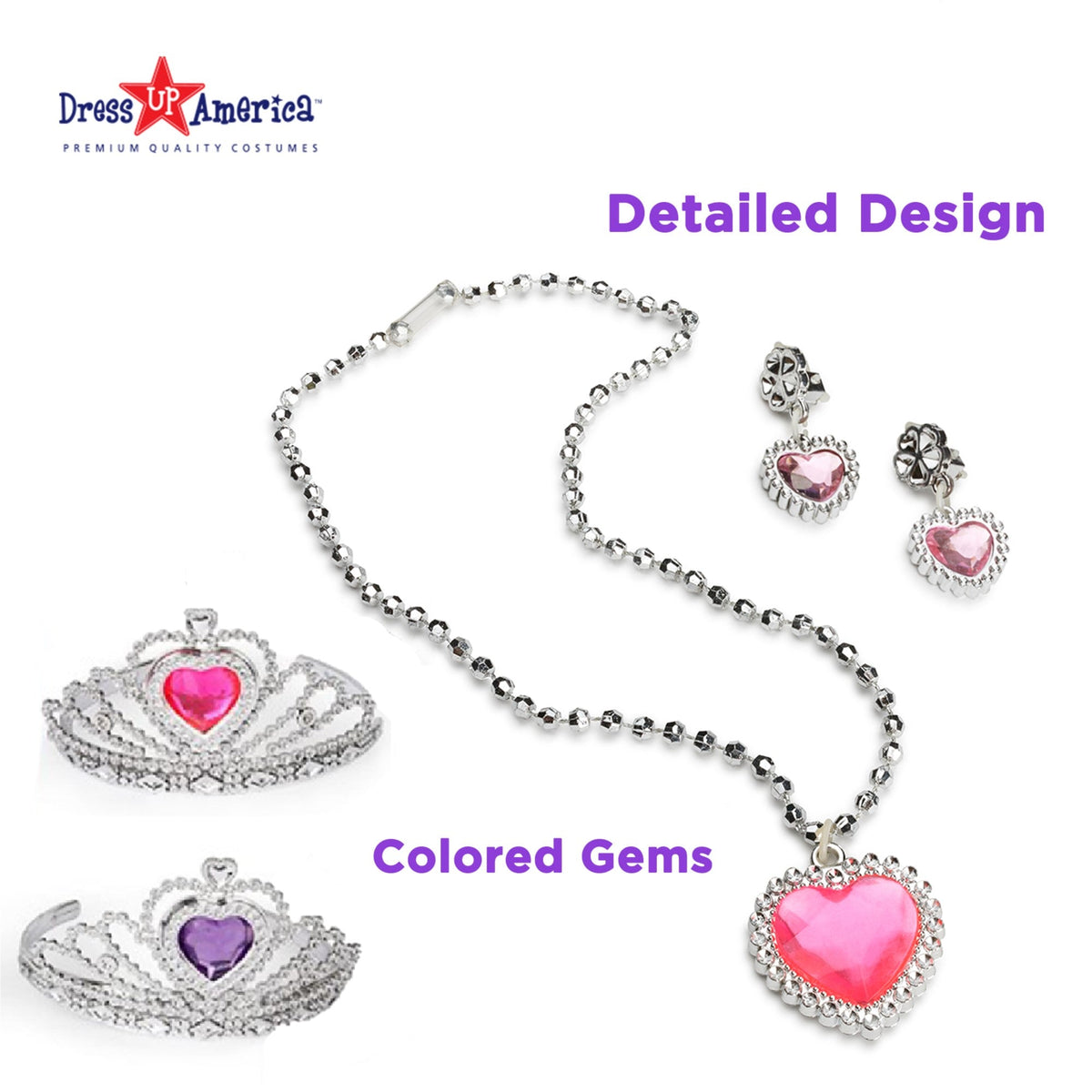 Princess Jewelry, Shoes And Tiara Set - Kids
