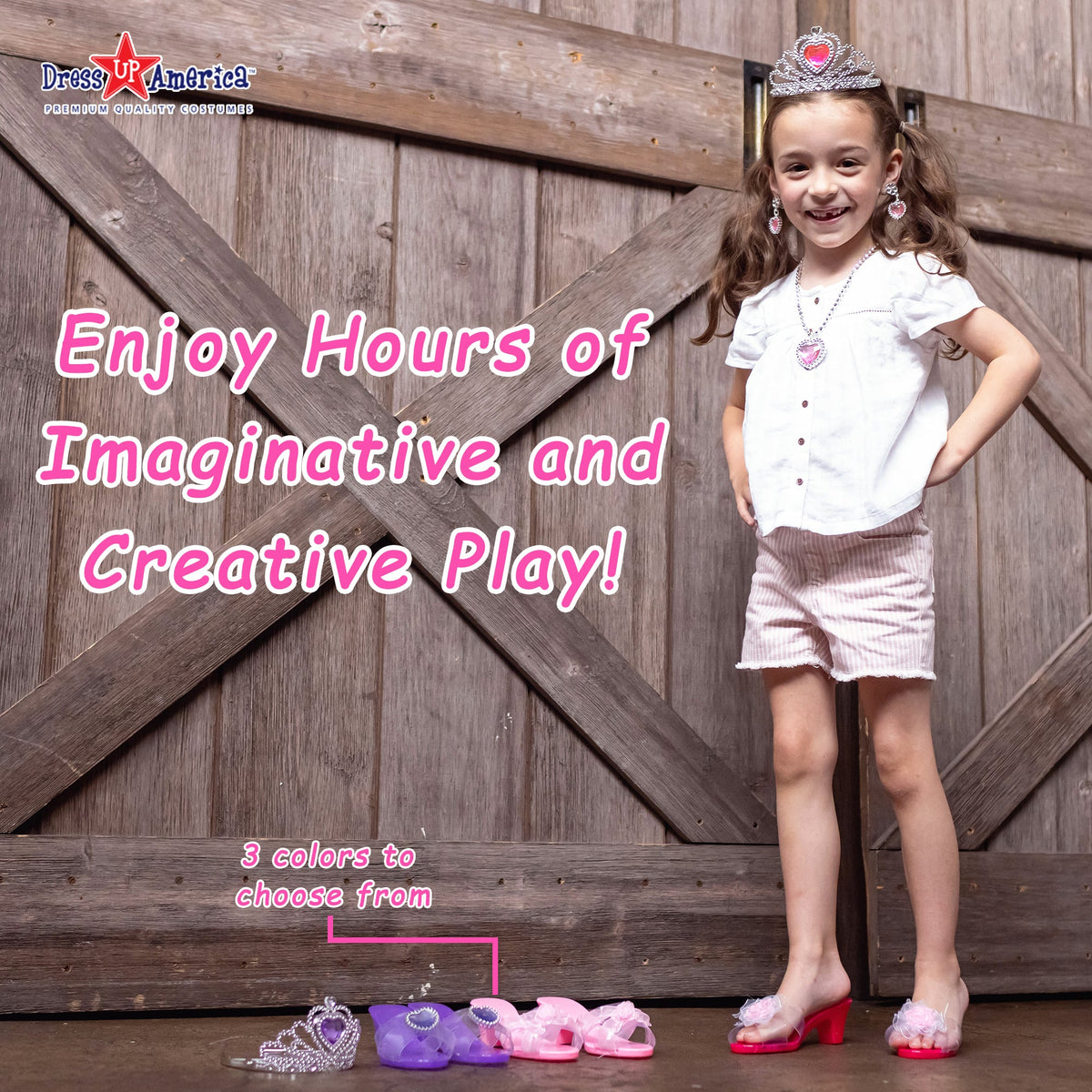 Princess Jewelry, Shoes And Tiara Set - Kids