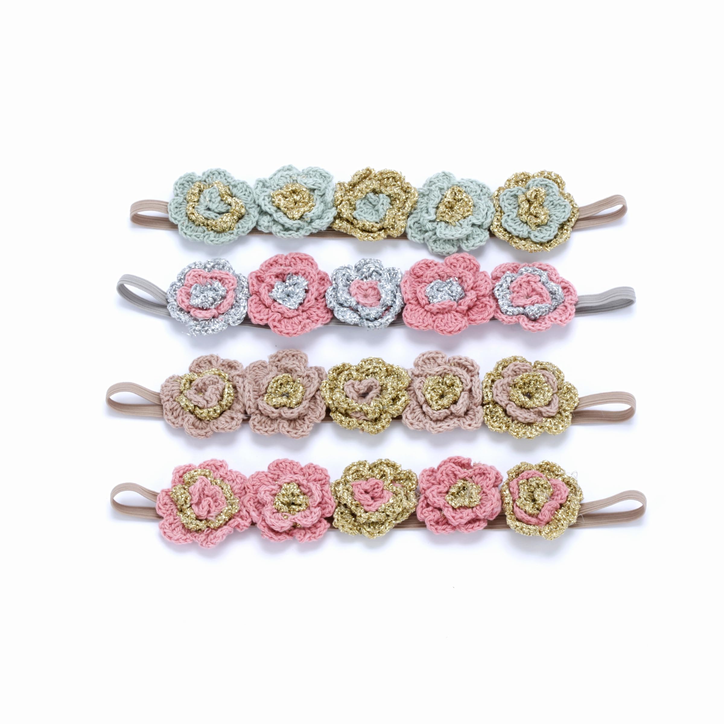 Girls Flower Crown Headband (age 3-8 Years) - Unique Design, Artisan Knit Hairband For Toddlers And Young Girls