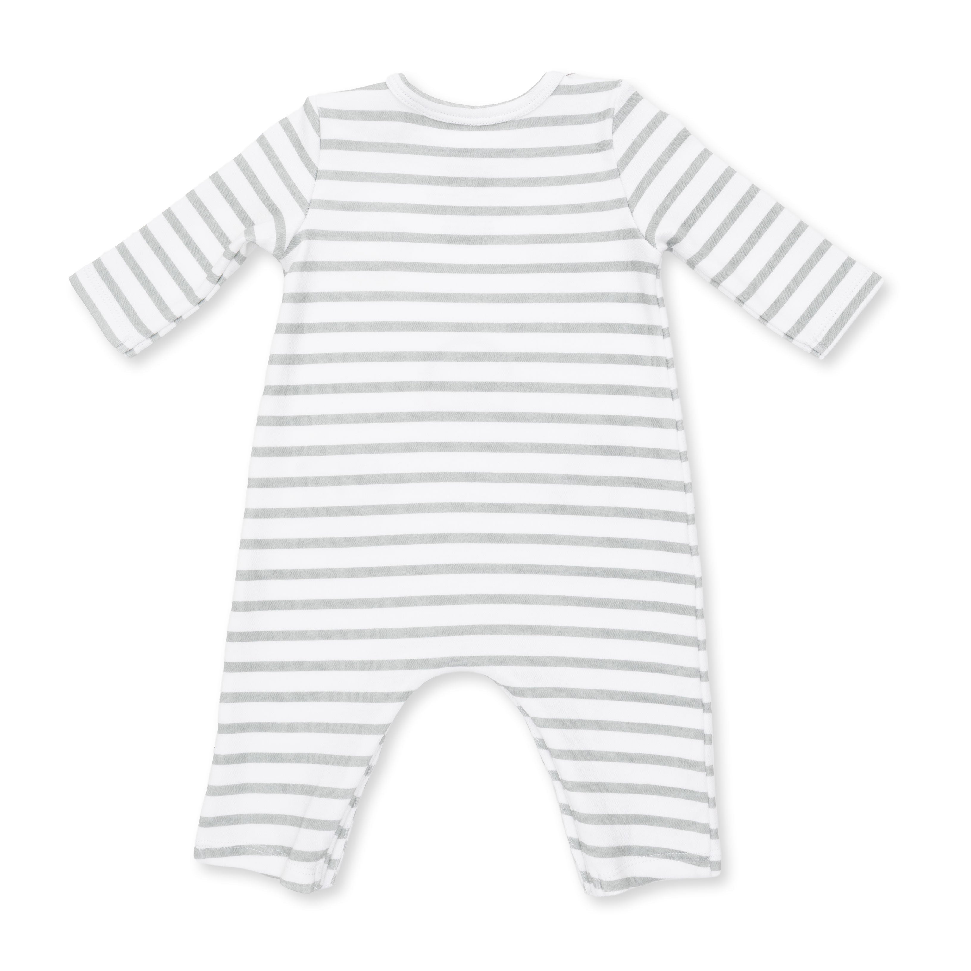 Cows Blue - Long Sleeve Snap Shoulder Romper