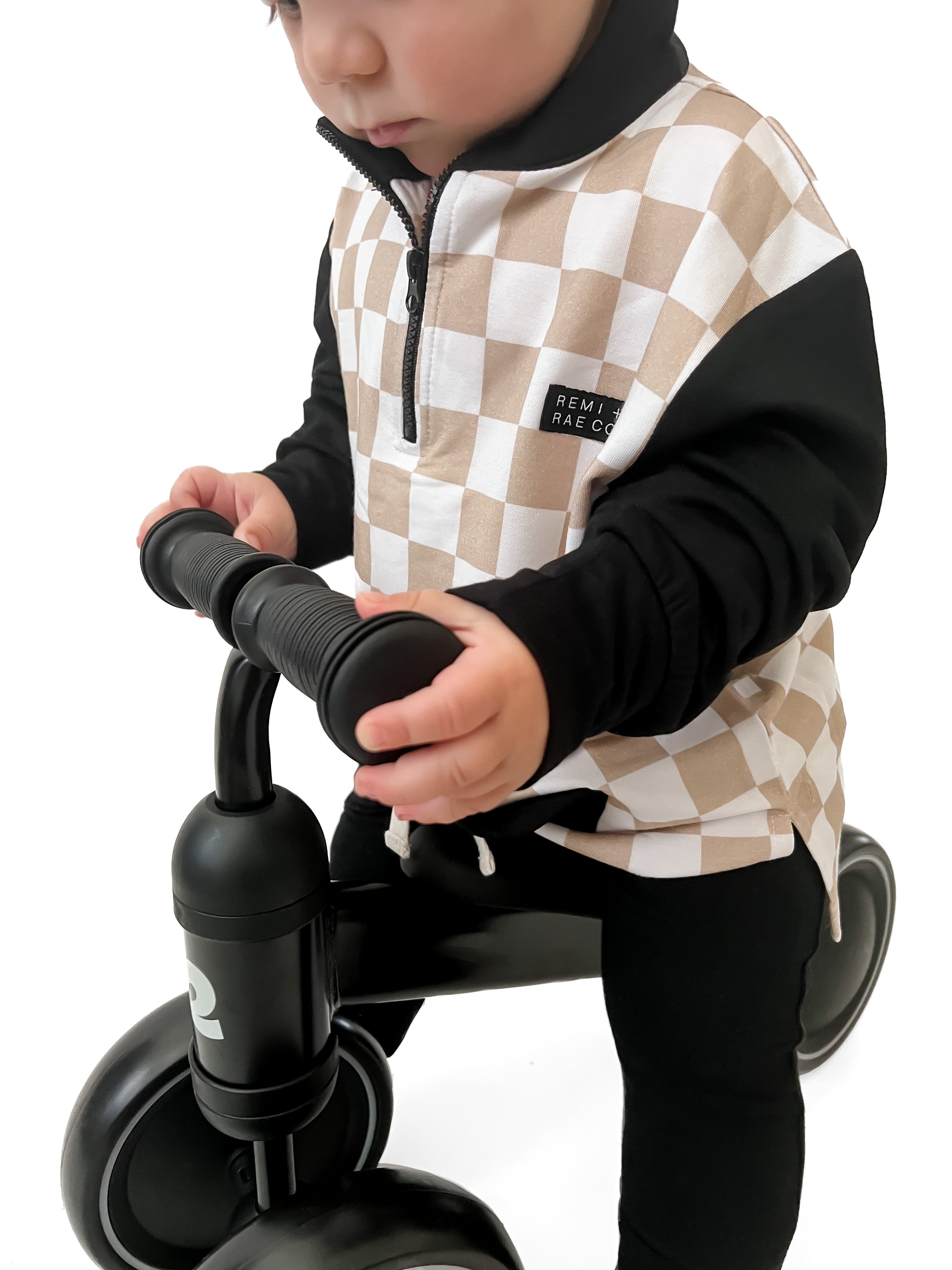 Bamboo Checkered Color Block Pullover