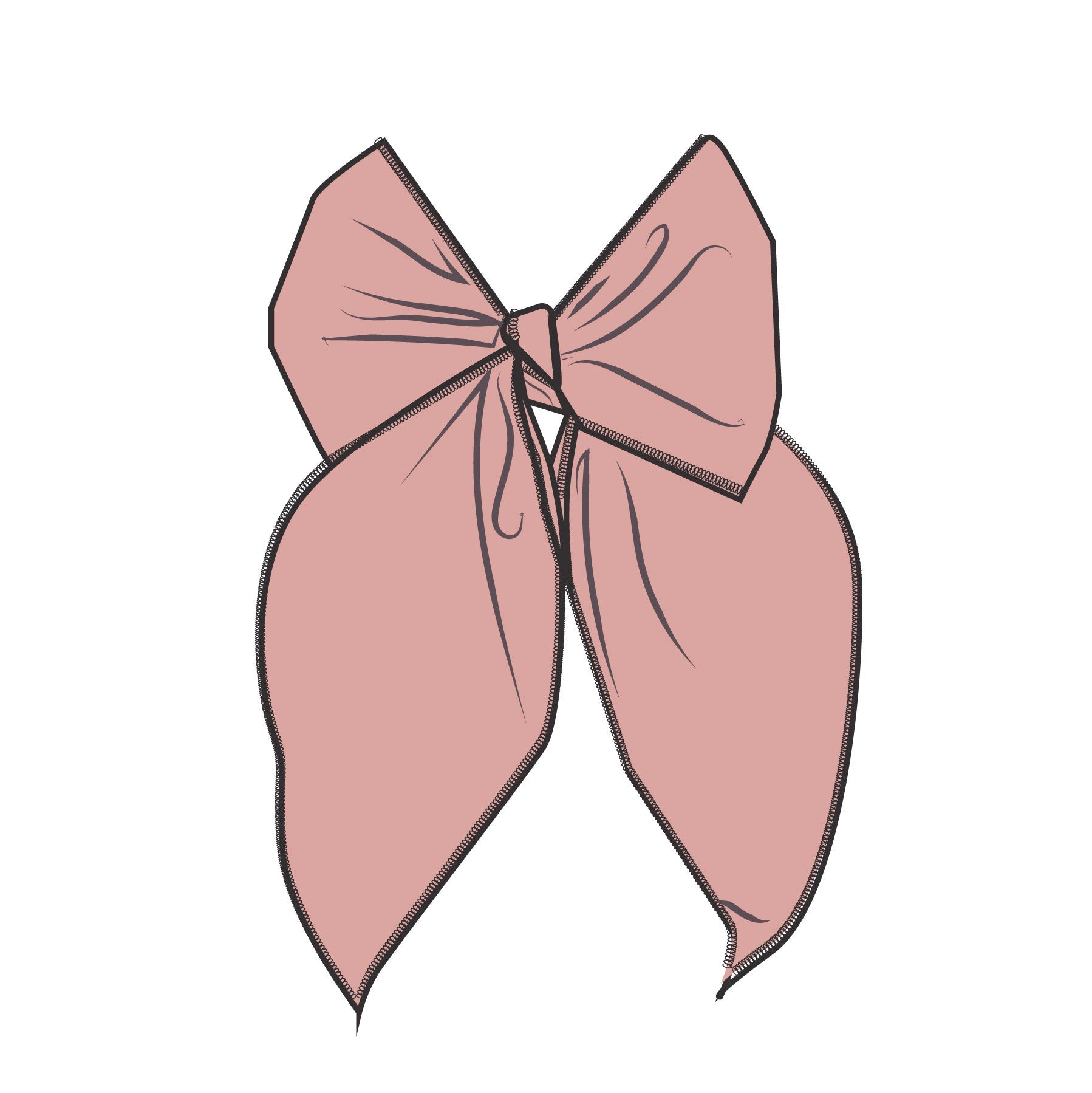 Solid Mellow Rose - Large Bow