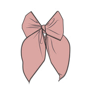 Solid Mellow Rose - Large Bow