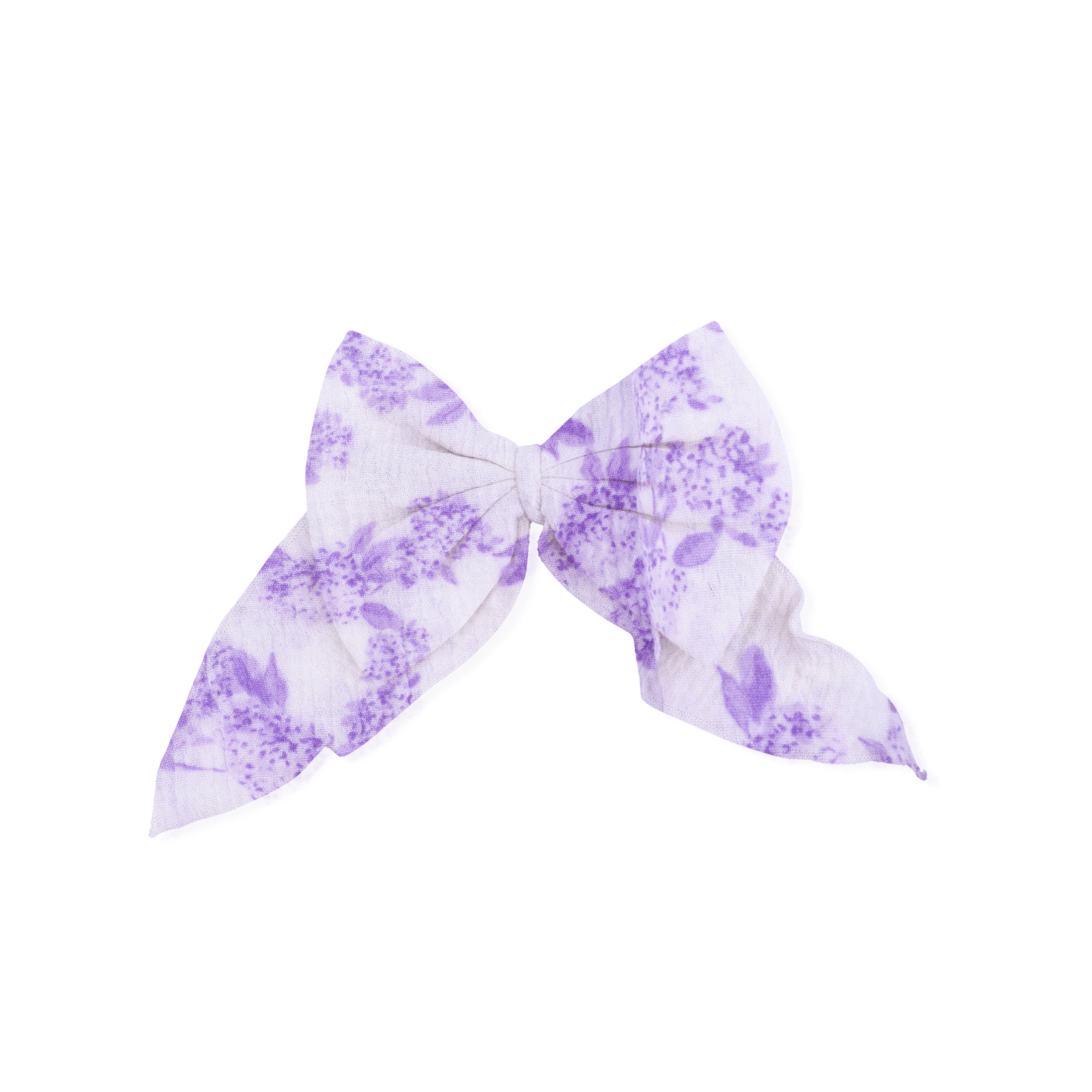 Lilac Floral  - Large Bow