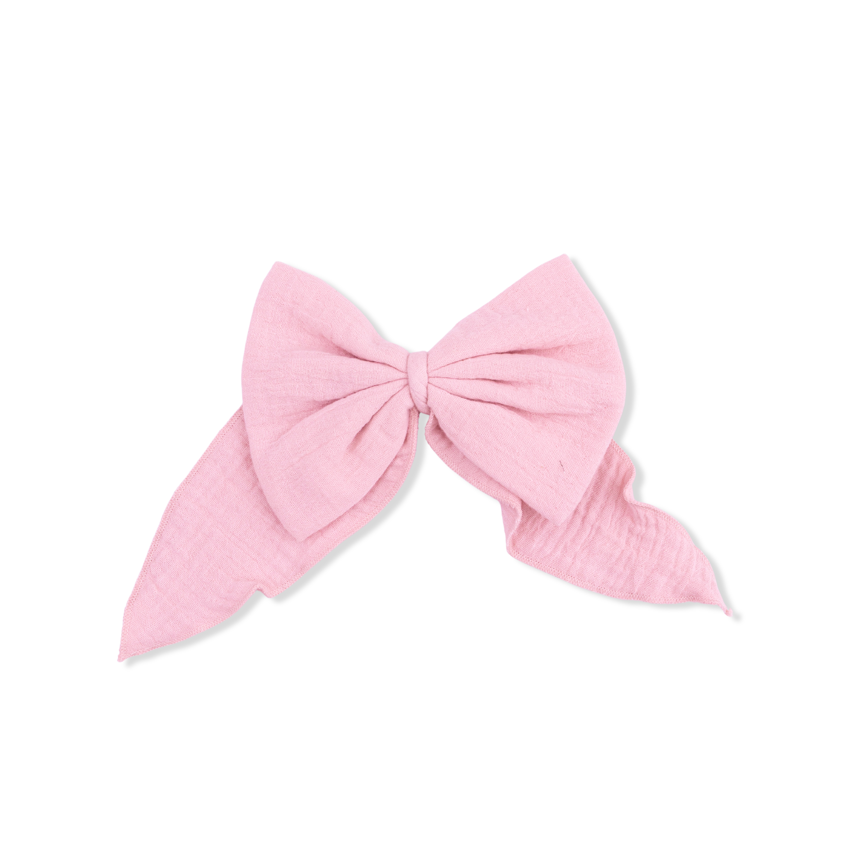 Solid Muslin Poignant Pink - Large Bow