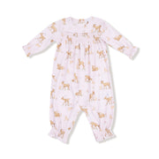 Smocked Long Sleeve Romper