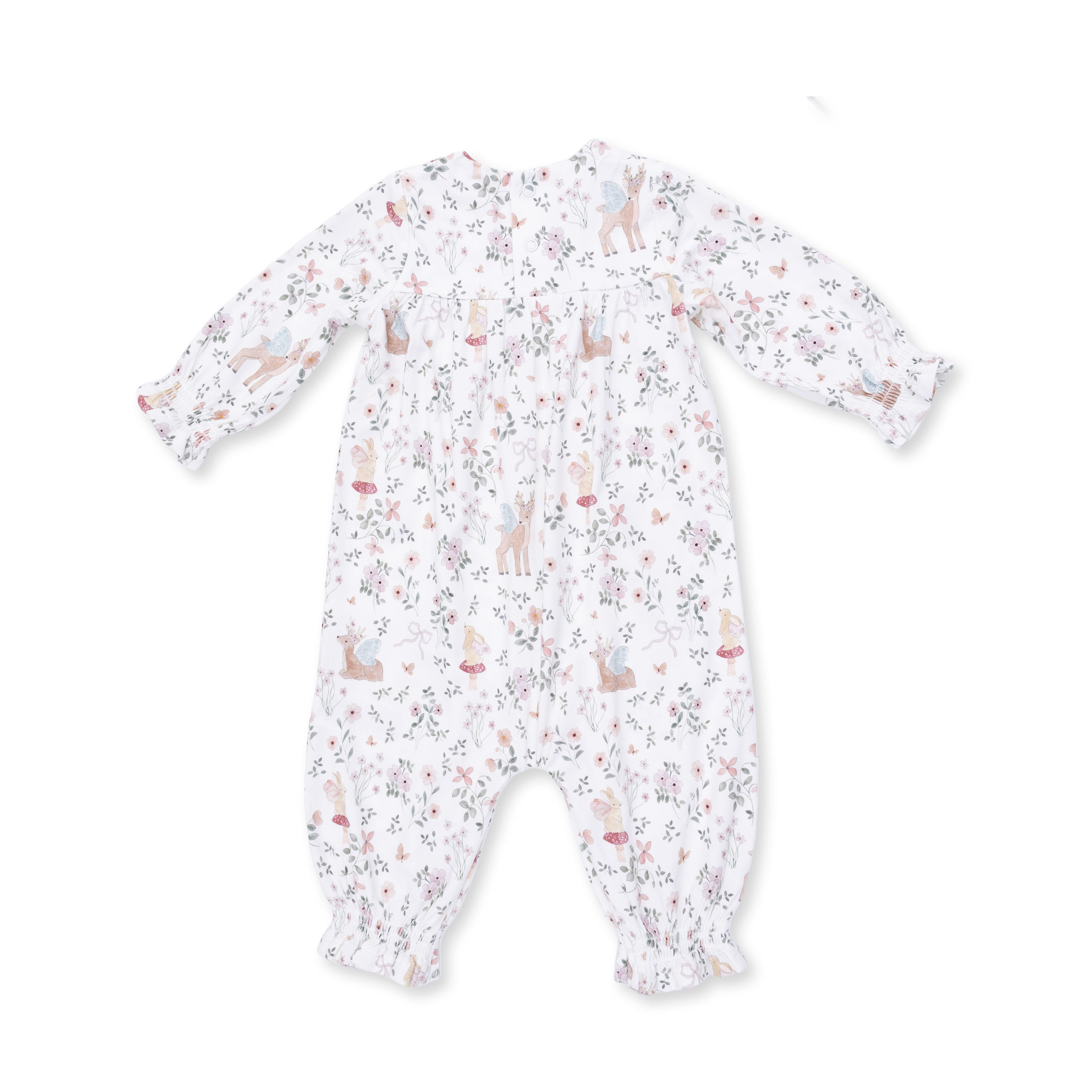 Enchanted Woodland - Smocked Long Sleeve Romper