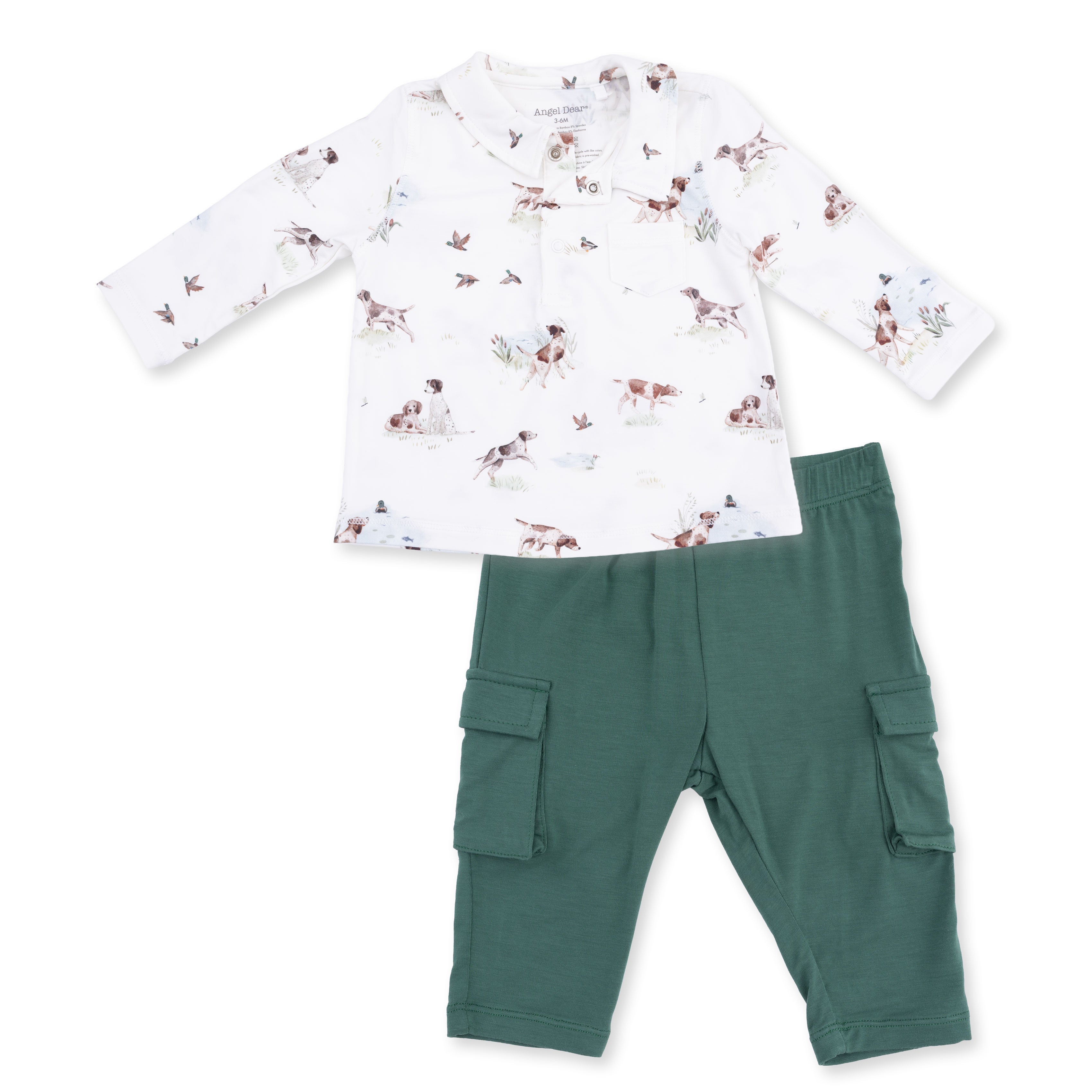 Pointer Pups And Duck Buddies - Polo With Cargo Pant