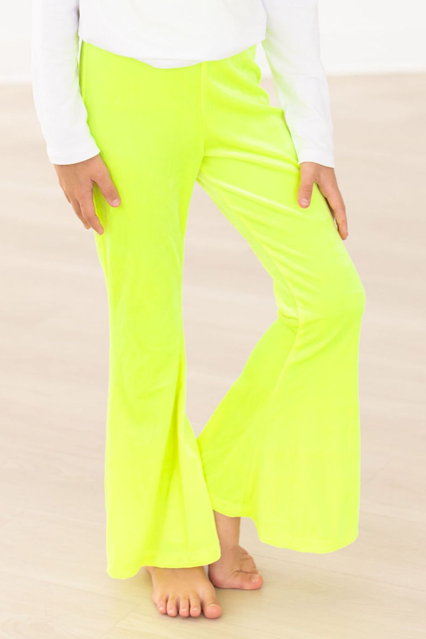 Neon Yellow Velvet Bells