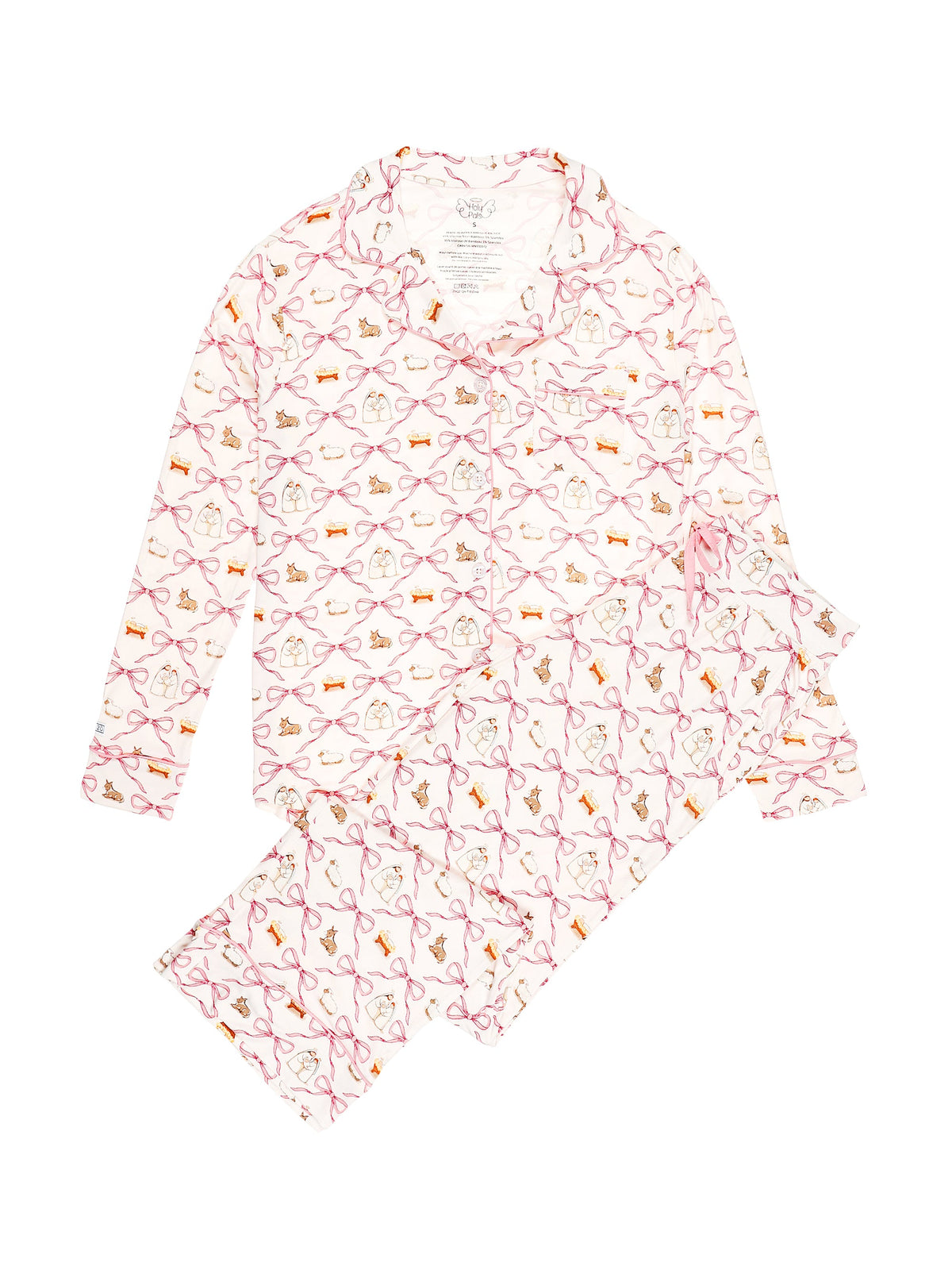 Let Us Adore Him Pj Womens Notch Collar Set Bamboo
