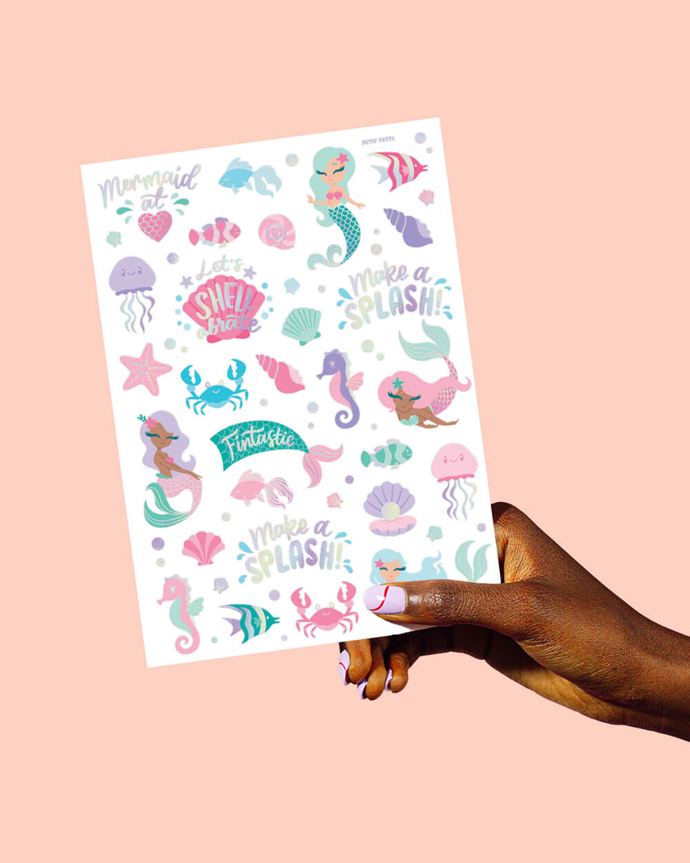 Mermazing Tats - 56 Foil Temporary Tattoos