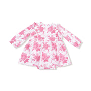 Ruffle Long Sleeve Bodysuit Dress