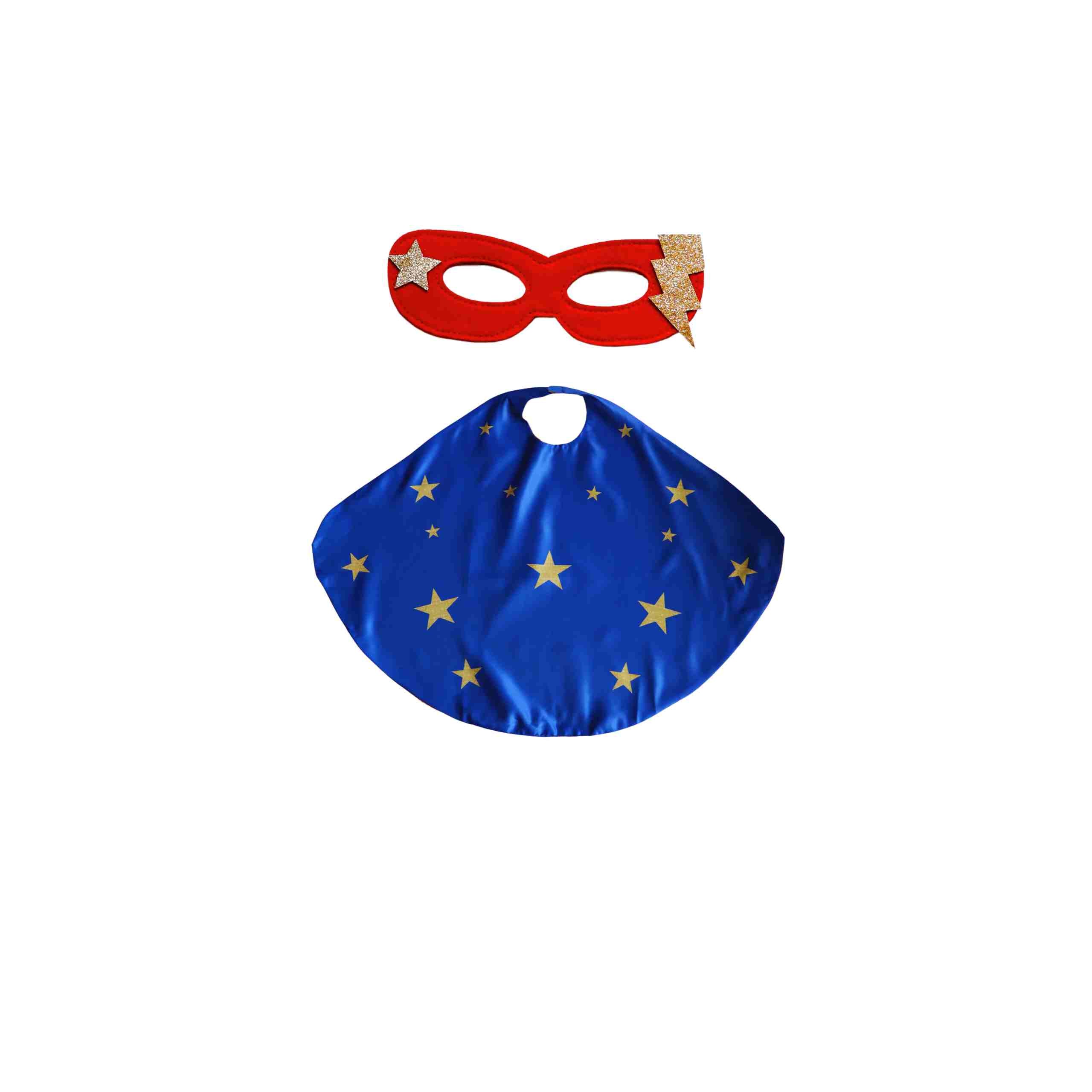 Superhero Star Power Cape Set, Blue