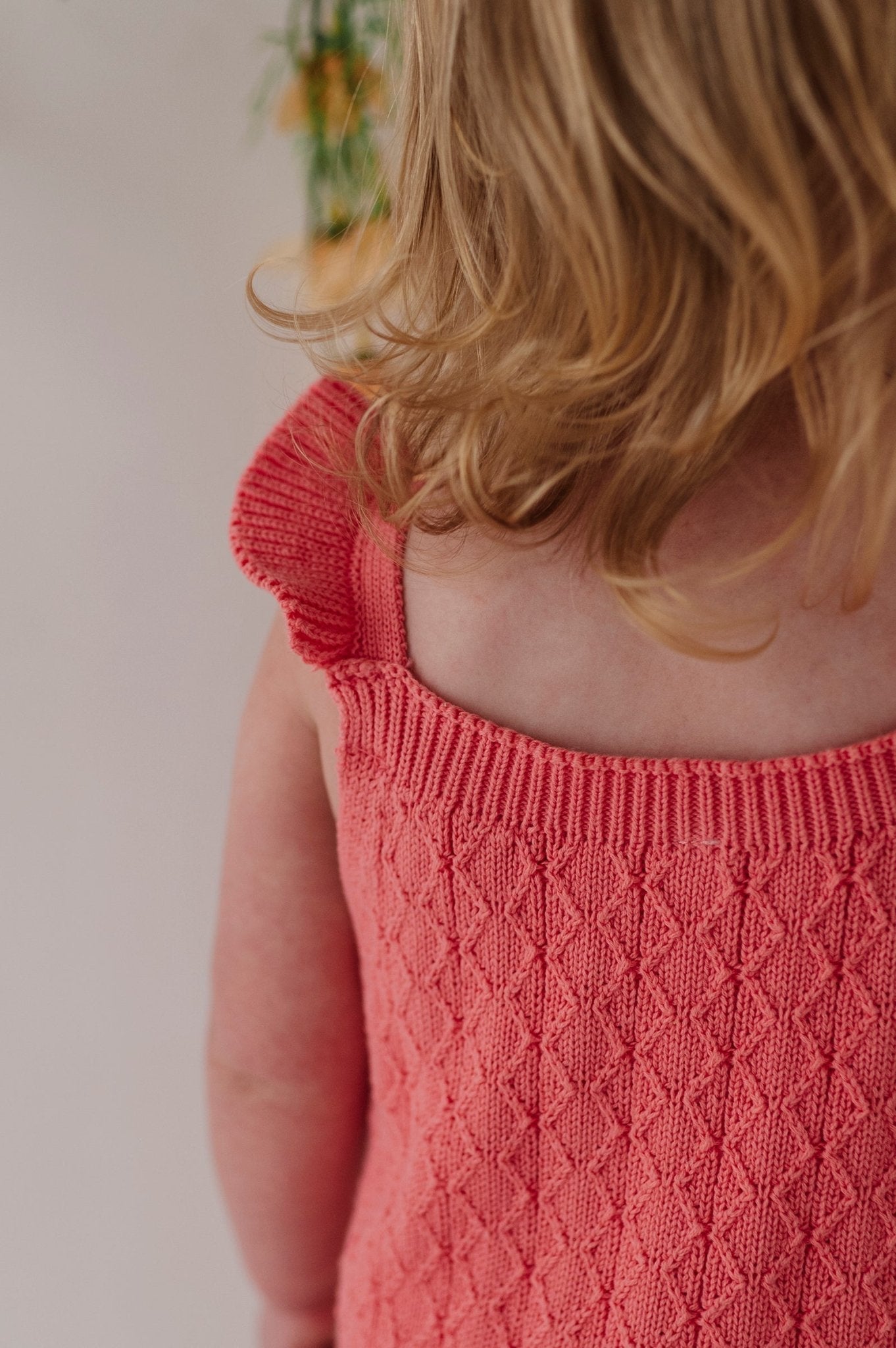 Baby Girl Knit Sweater Bodysuit In Strawberry Ice