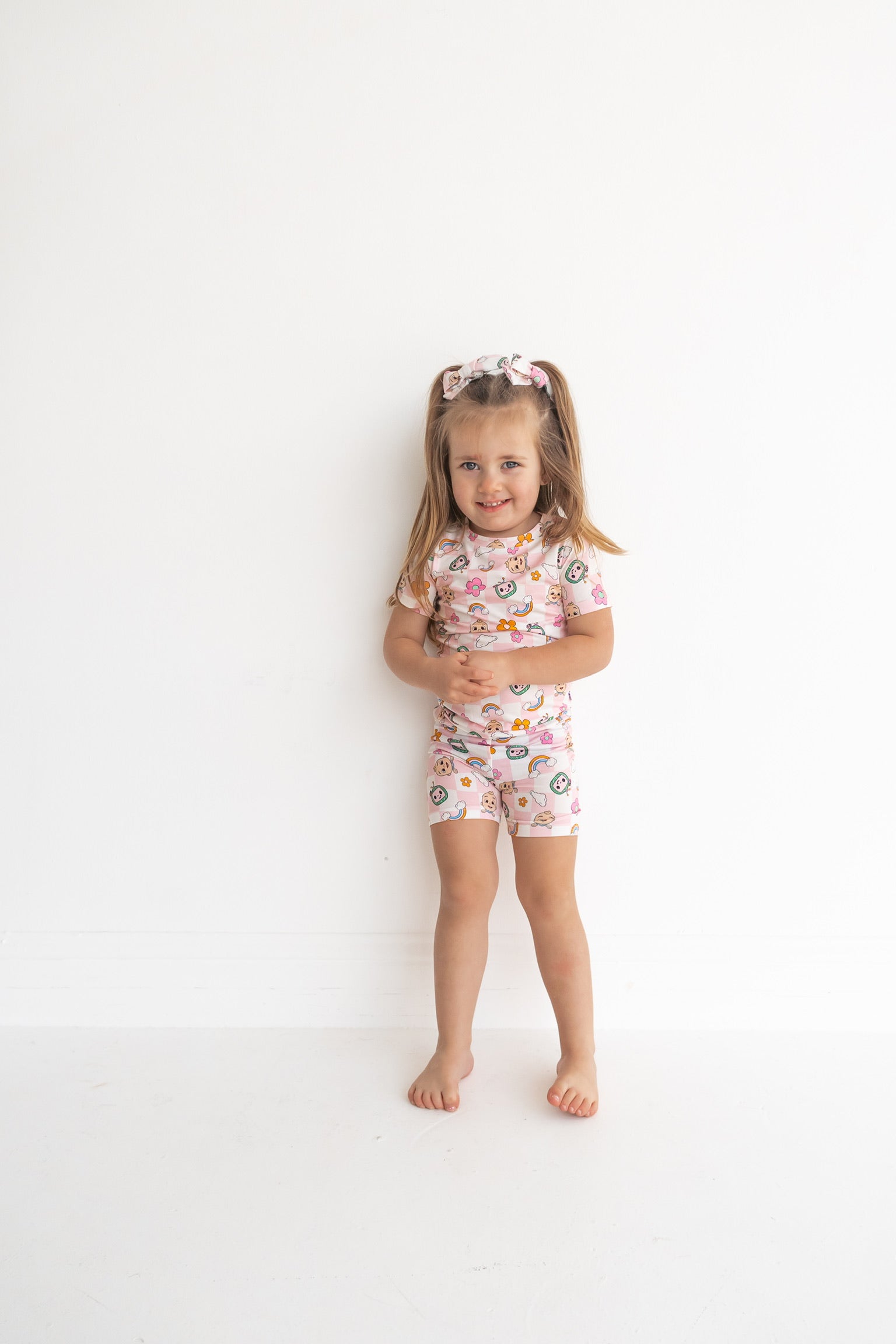 Dream Big Little Co X Cocomelon Jj Rainbow Checkers Dream Short Set