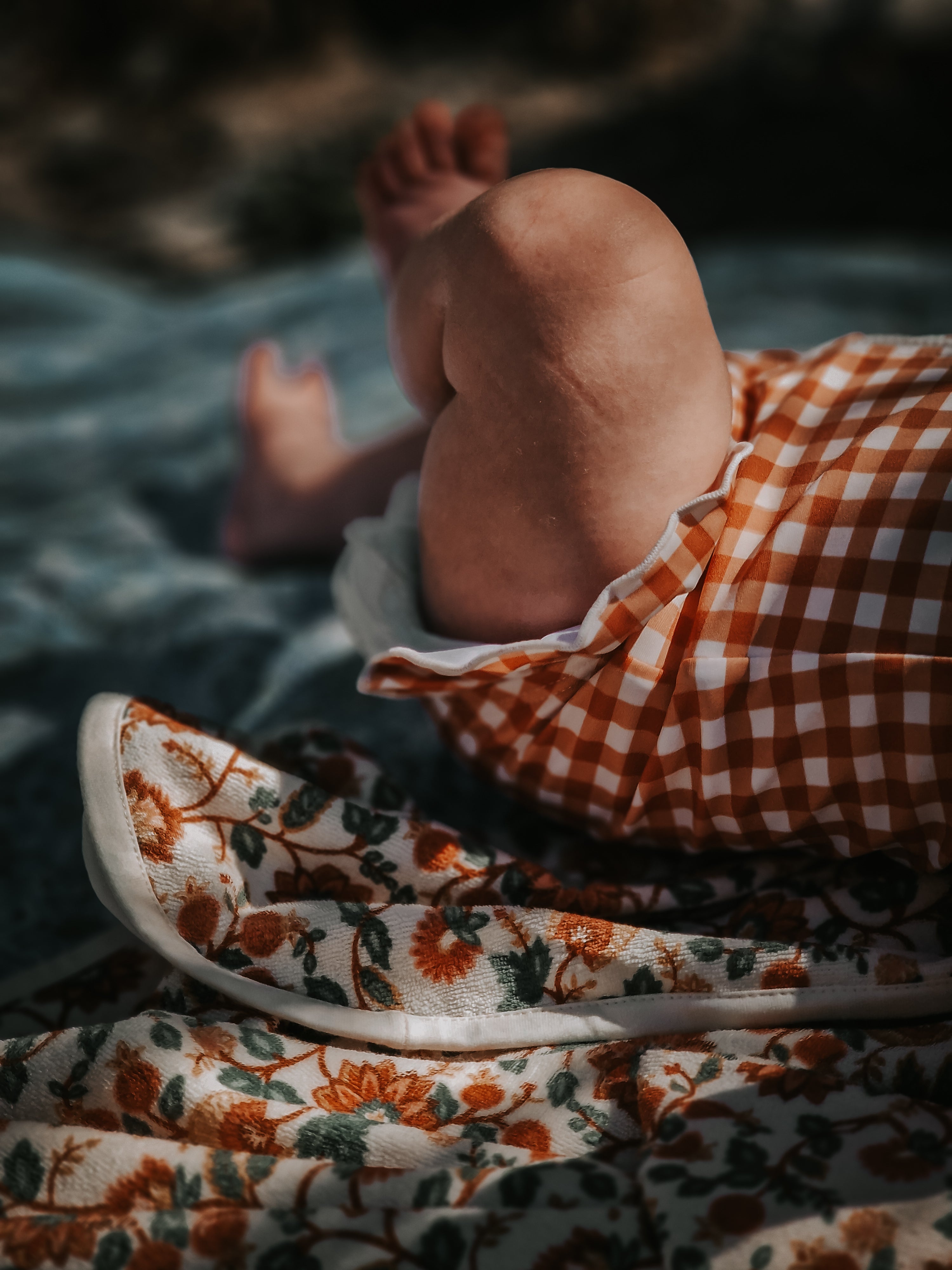 Long Sleeve Rashguard Ruffle Swimsuit | Upf + Recycled - Sienna Gingham
