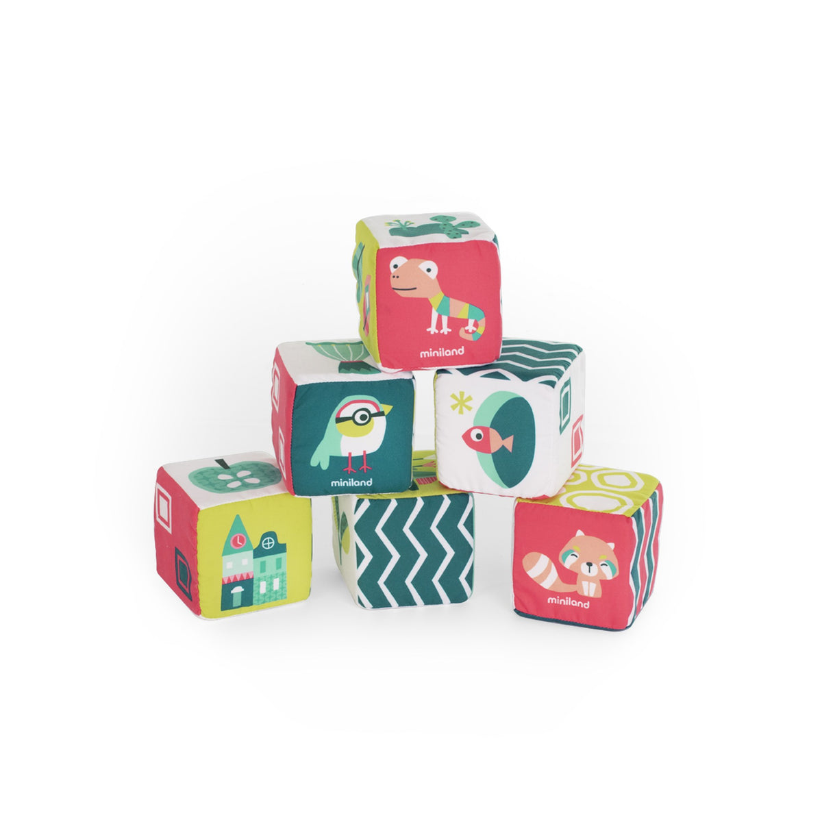 Feel To Learn: Soft Rattle Cubes Set