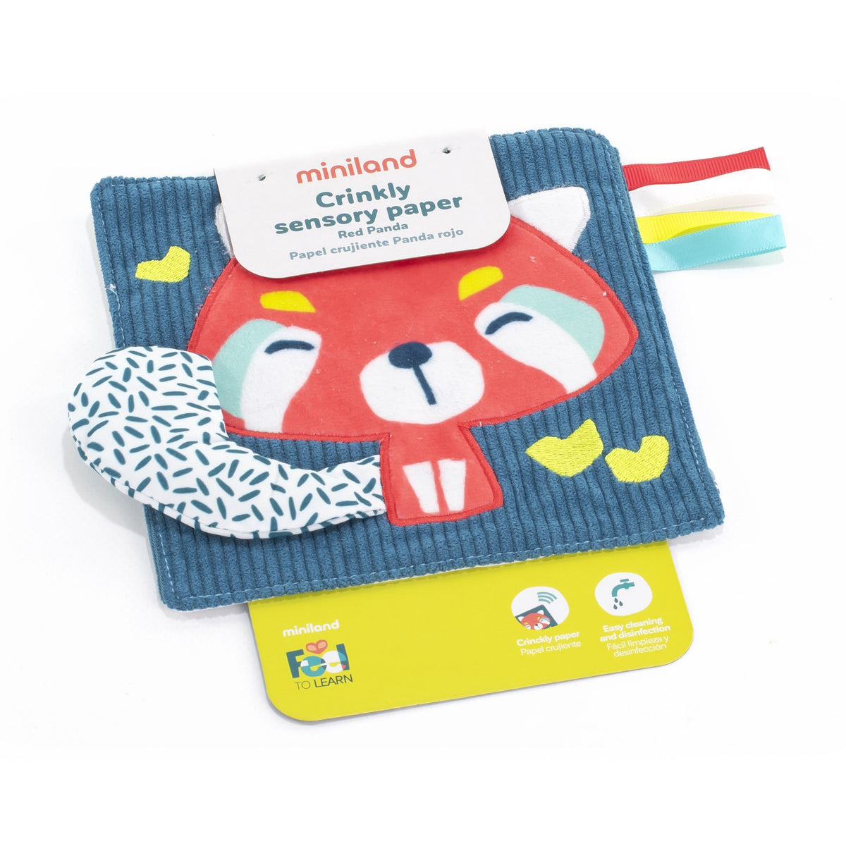 Feel To Learn: Crinkly Sensory Paper Red Panda