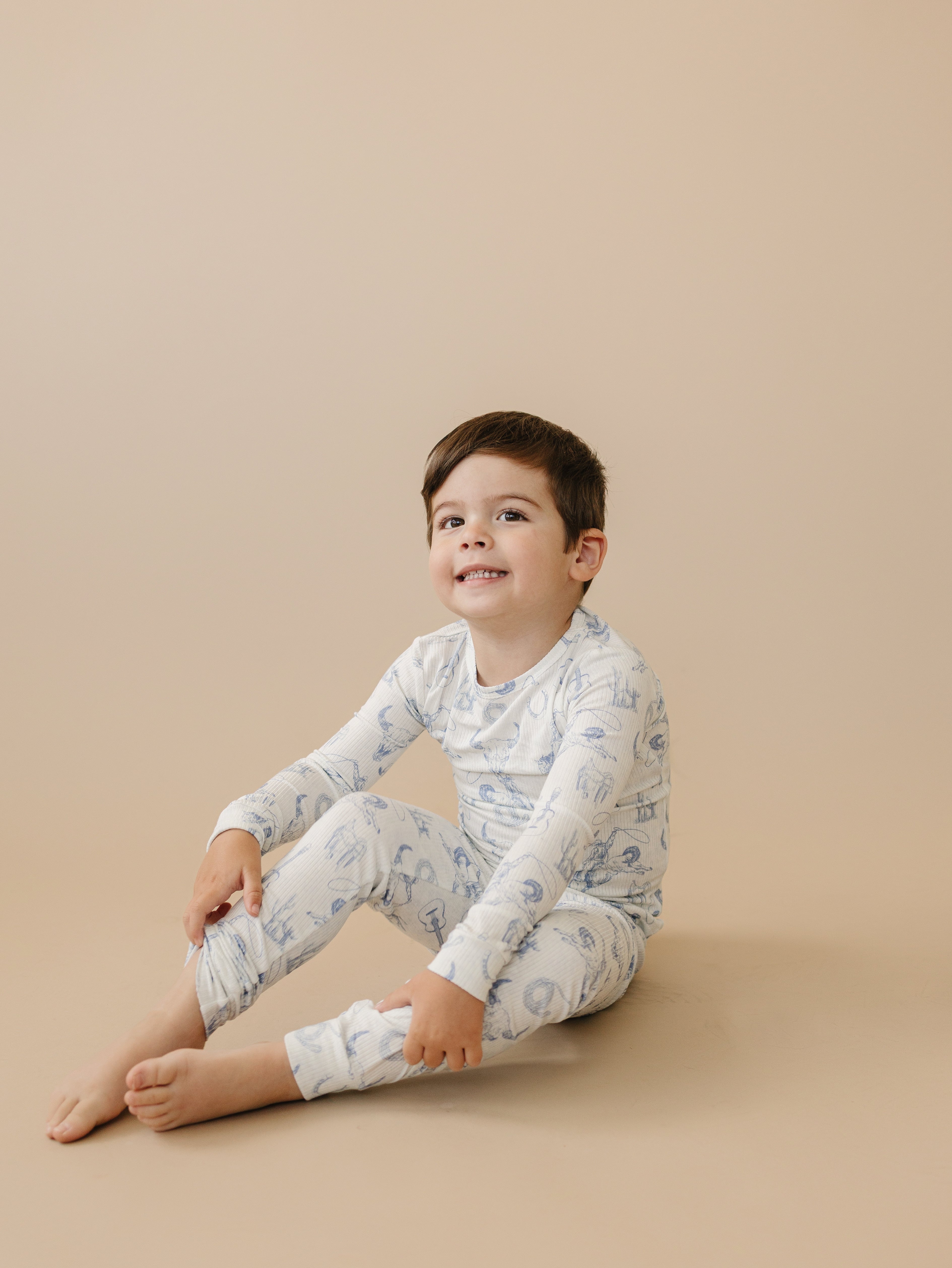 Cowboy Blues 2pc Ribbed Bamboo Pajamas