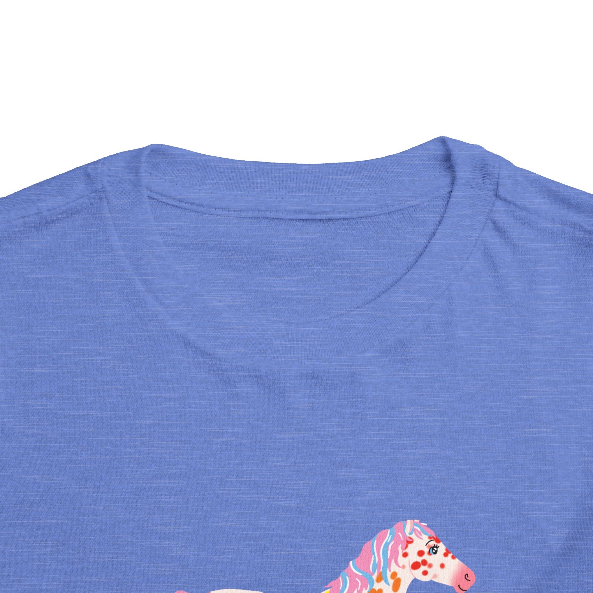 Rainbow On My Parade Horse Toddler Short Sleeve Tee Shirt