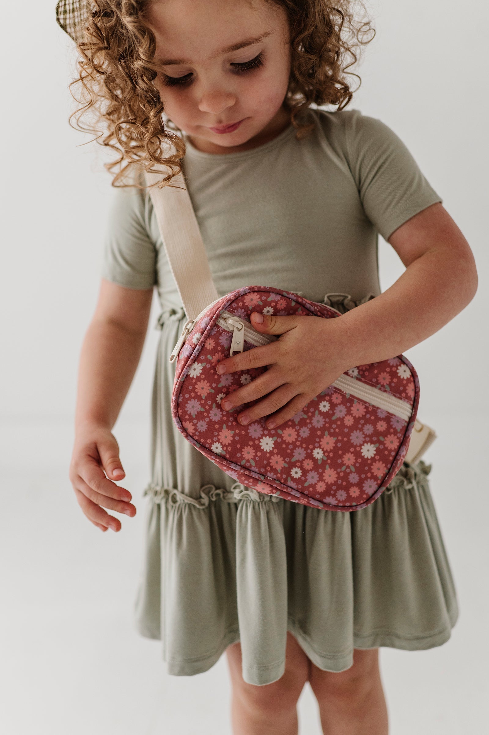 Girls Mini Belt Bag In Tiny Petals