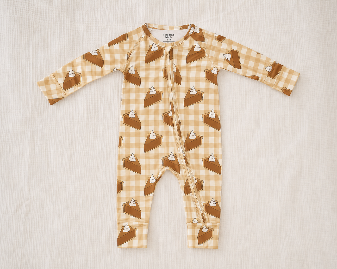Pumpkin Pie Baby Bamboo Zipper Romper