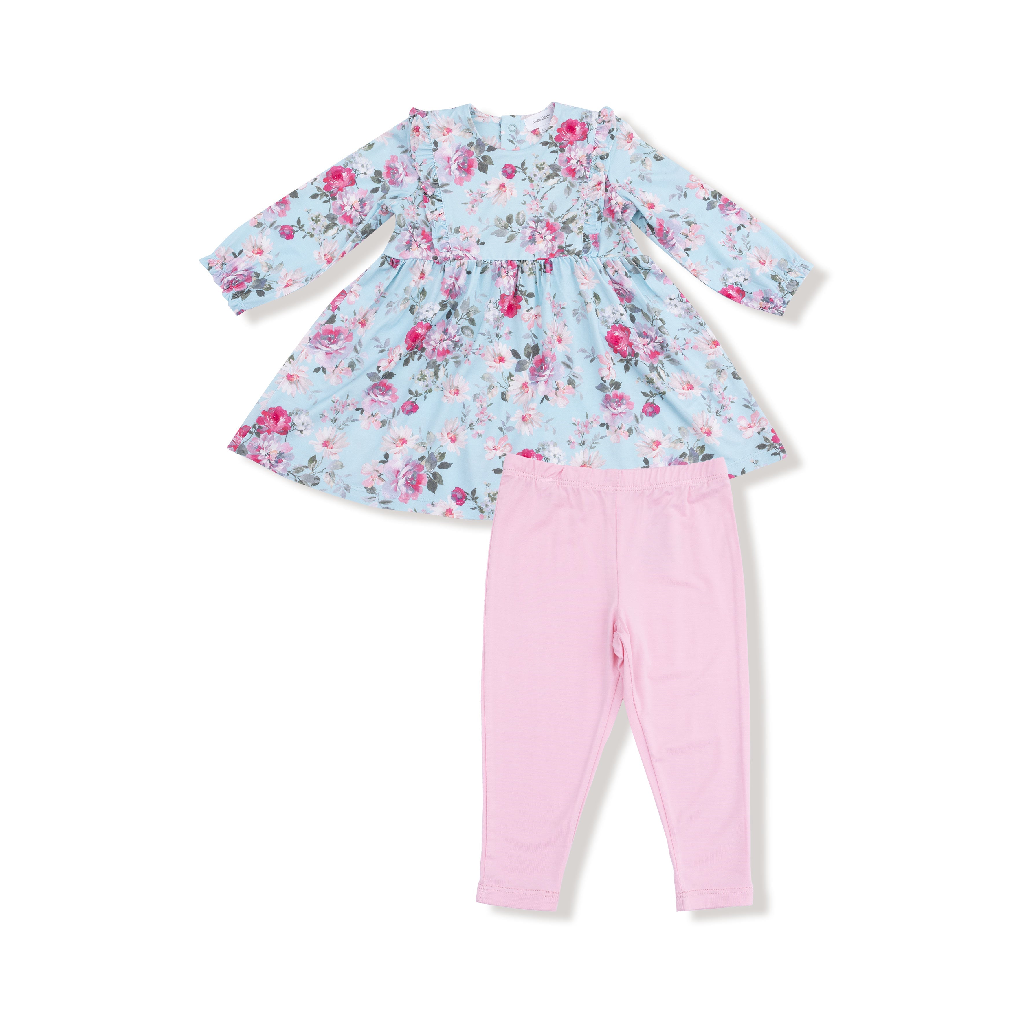 Ruffle Long Sleeve Dress + Legging