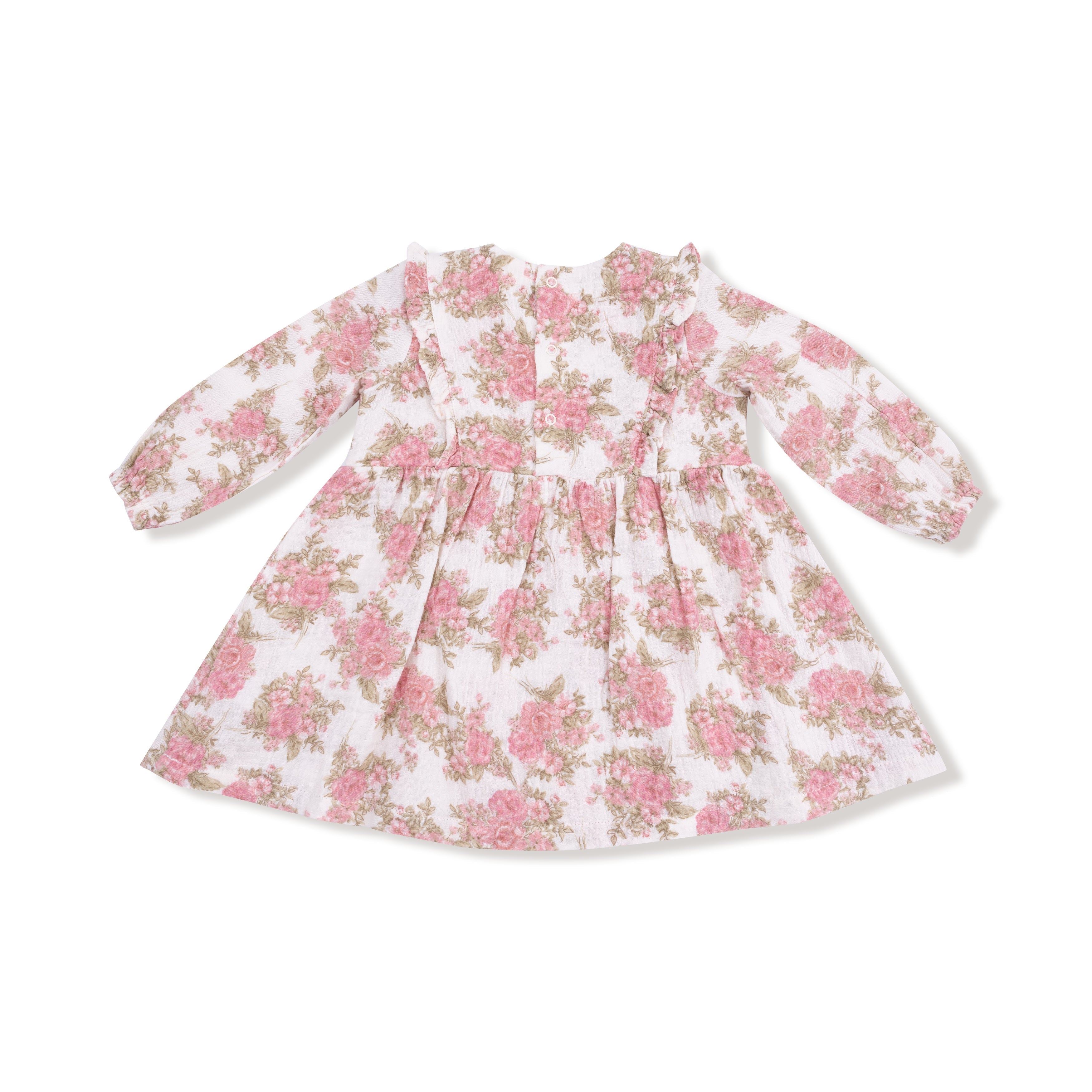 Ruffle Long Sleeve Dress And Ribbed Legging