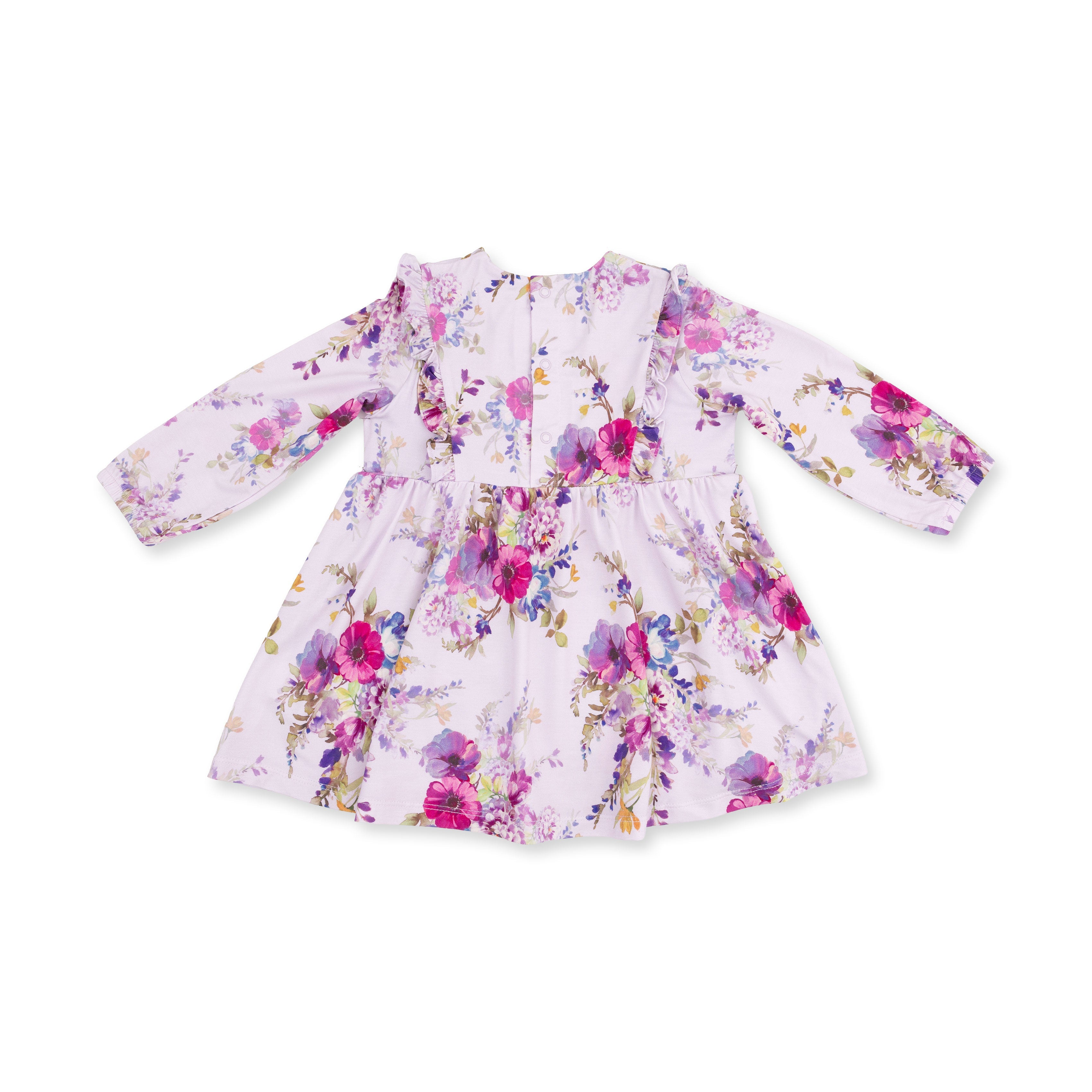 Dahlia Floral - Long Sleeve Ruffle Dress And Legging