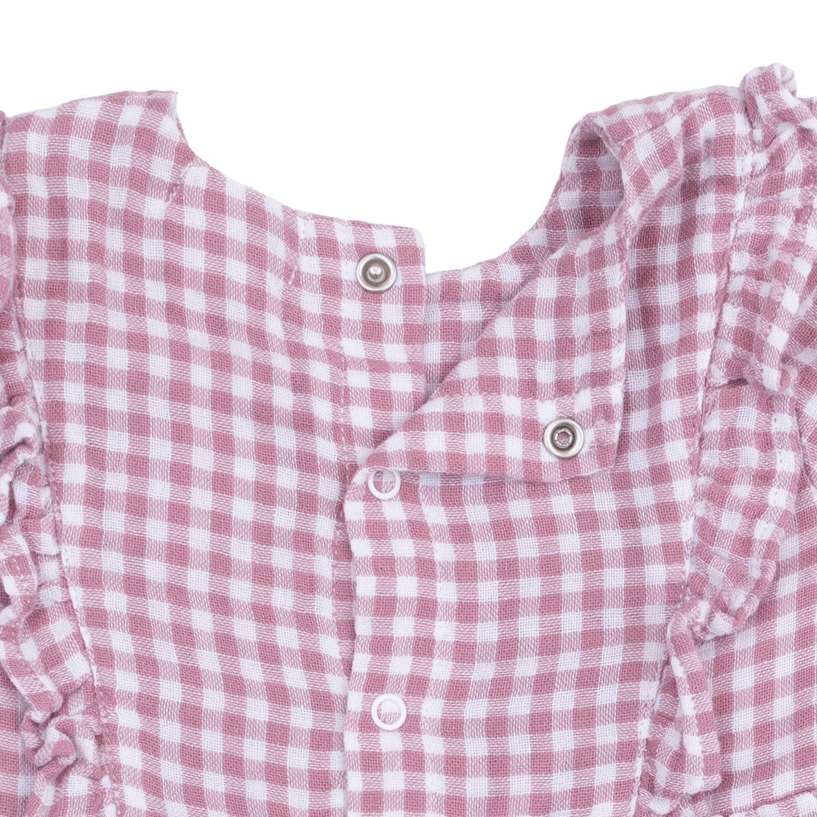 Berry Gingham - Long Sleeve Ruffle Dress And Legging