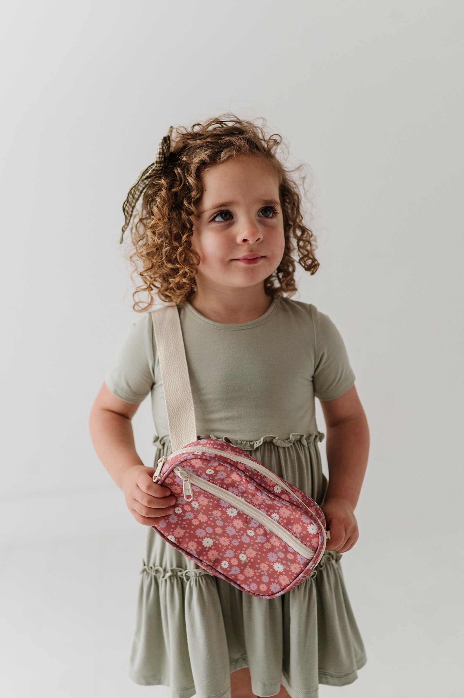 Girls Mini Belt Bag In Tiny Petals